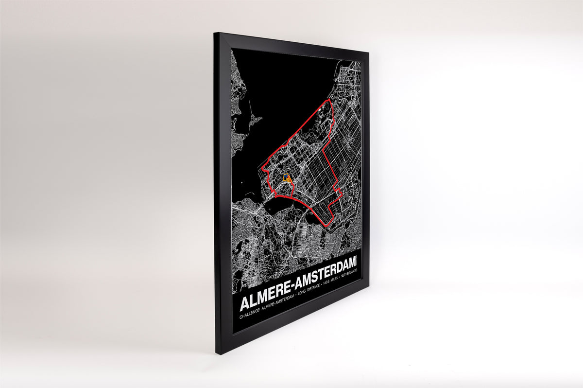 Challenge Almere-Amsterdam Long Distance Poster - Grid Style