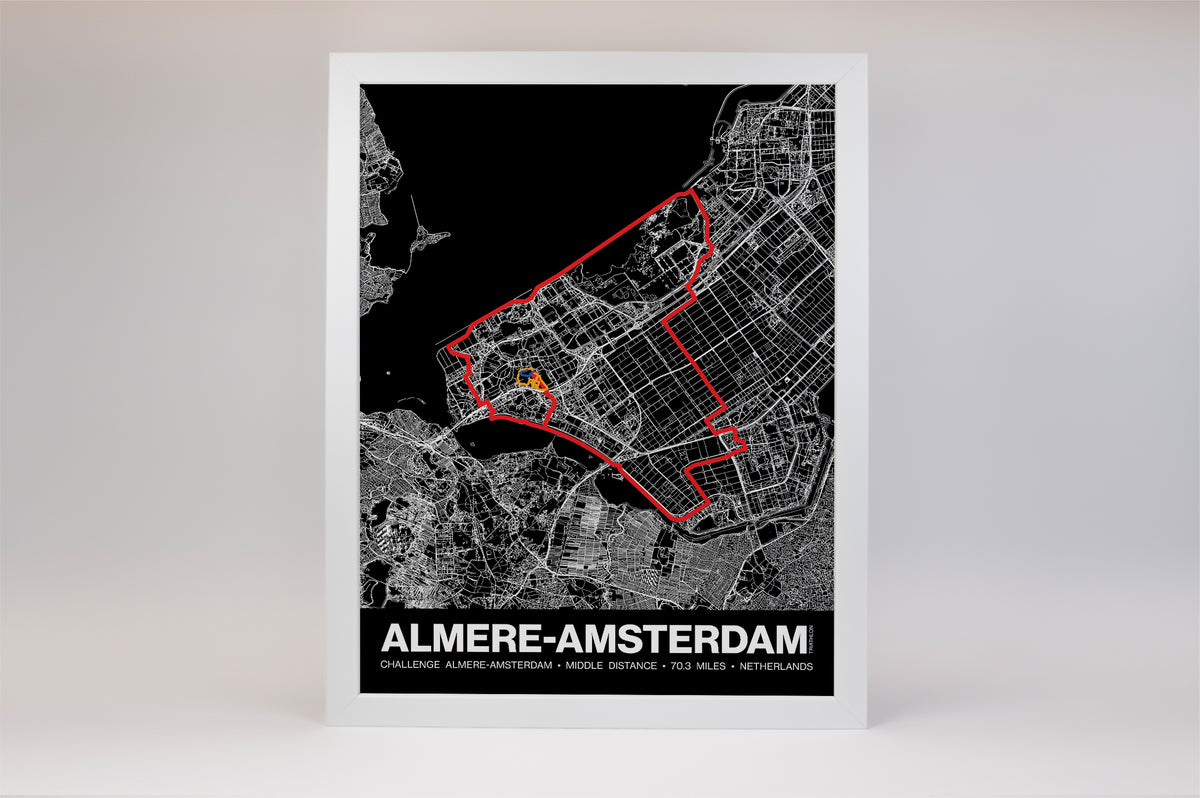 Challenge Almere-Amsterdam Middle Distance Poster - Grid Style