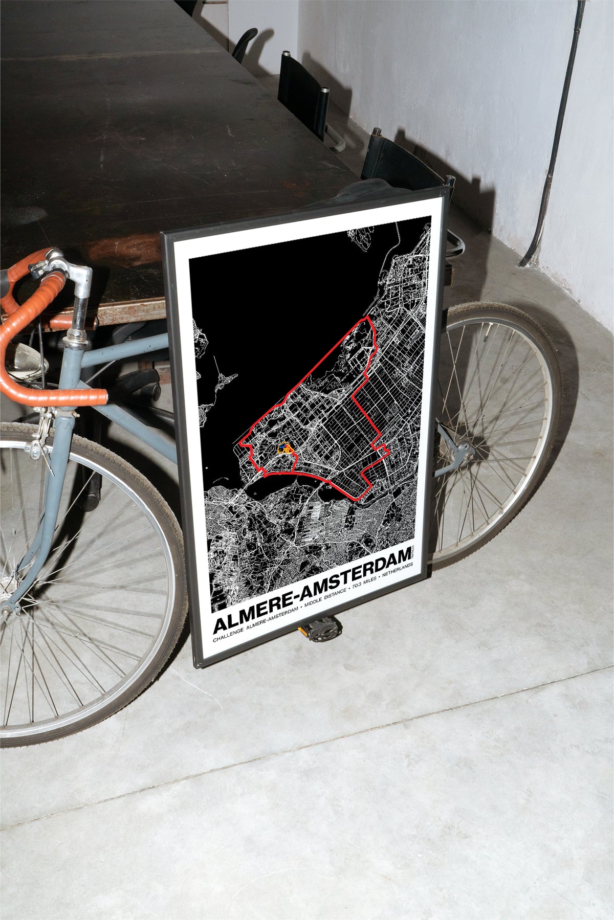 Challenge Almere-Amsterdam Middle Distance Poster - Grid Style