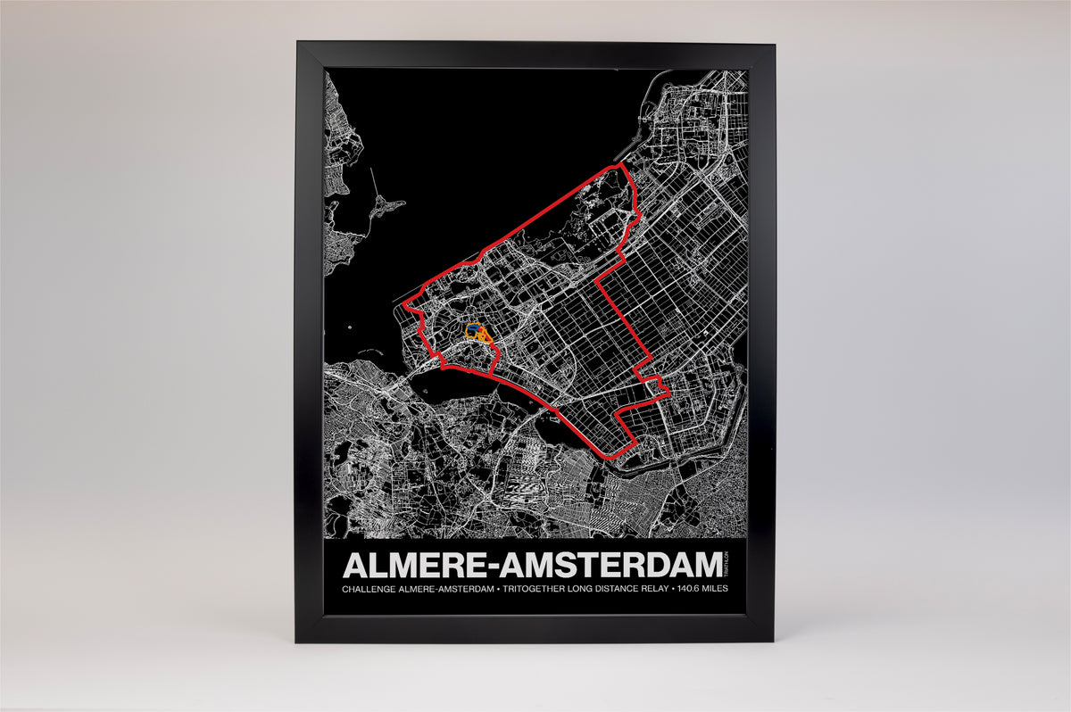 Challenge Almere-Amsterdam TriTogether Long Distance Relay Poster - Grid Style