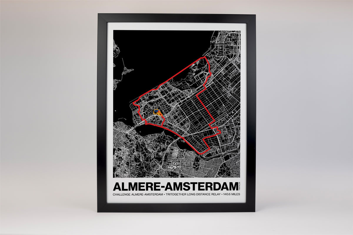 Challenge Almere-Amsterdam TriTogether Long Distance Relay Poster - Grid Style