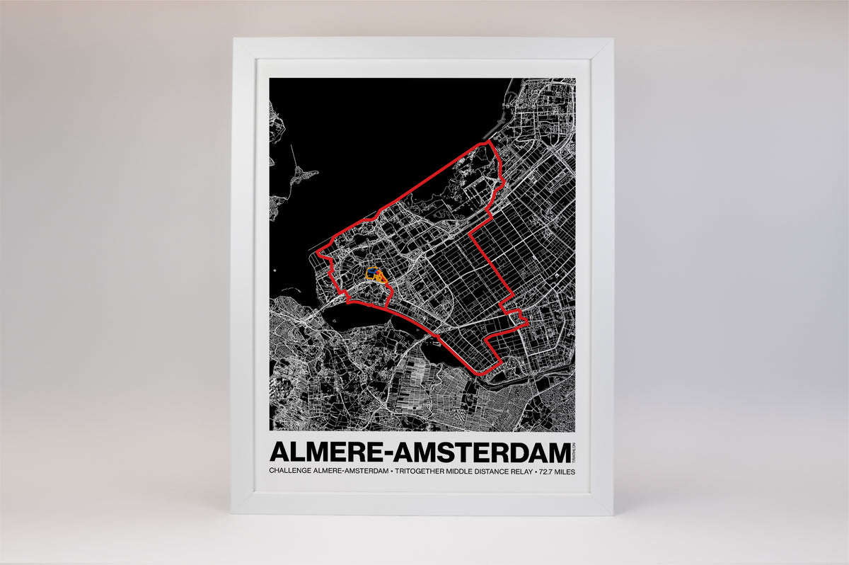 Challenge Almere-Amsterdam TriTogether Middle Distance Relay Poster - Grid Style