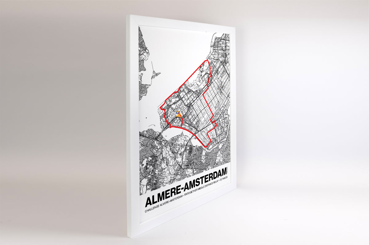 Challenge Almere-Amsterdam TriTogether Middle Distance Relay Poster - Grid Style
