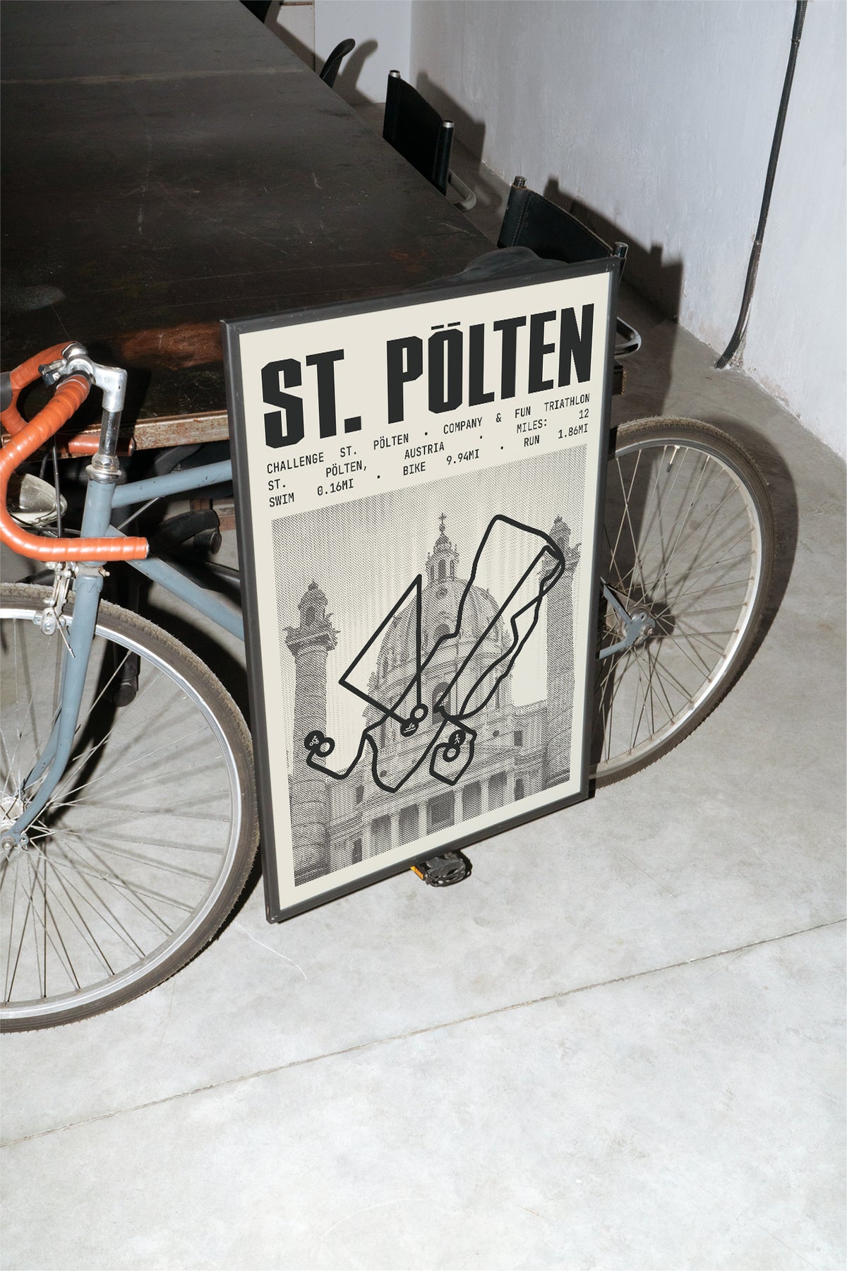 Challenge St. Pölten Company & Fun Triathlon Poster - Grid Style