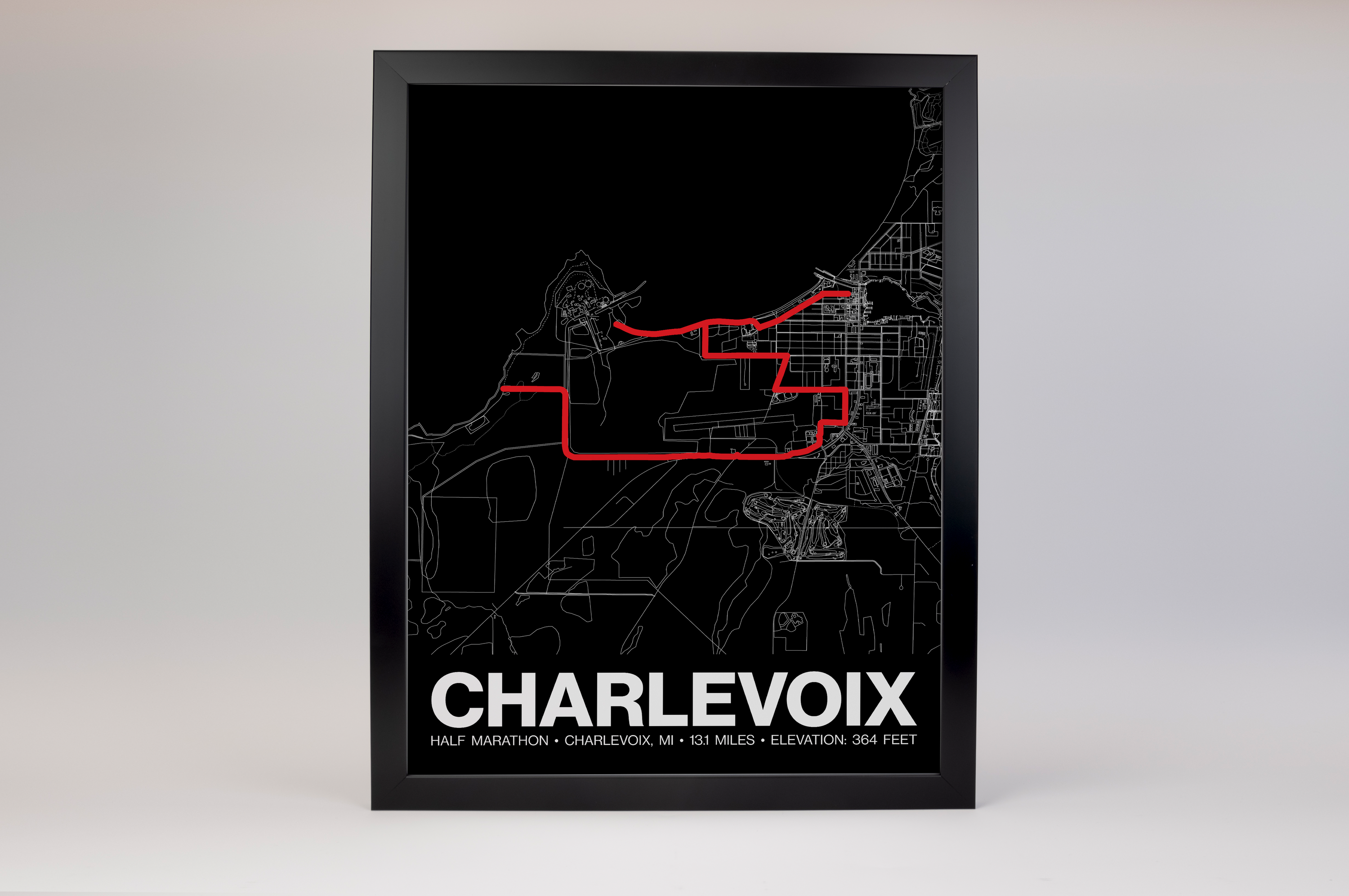 Charlevoix Half Marathon Poster - Grid Style