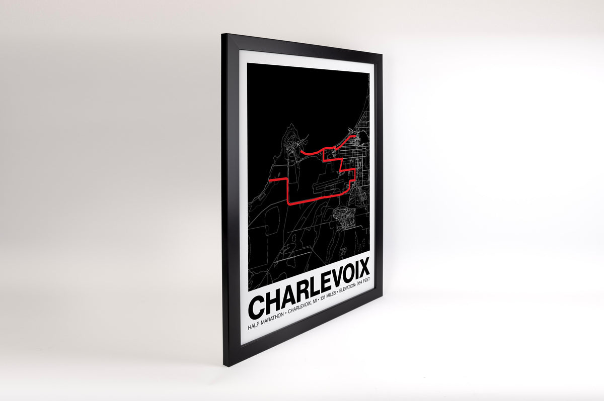 Charlevoix Half Marathon Poster - Grid Style