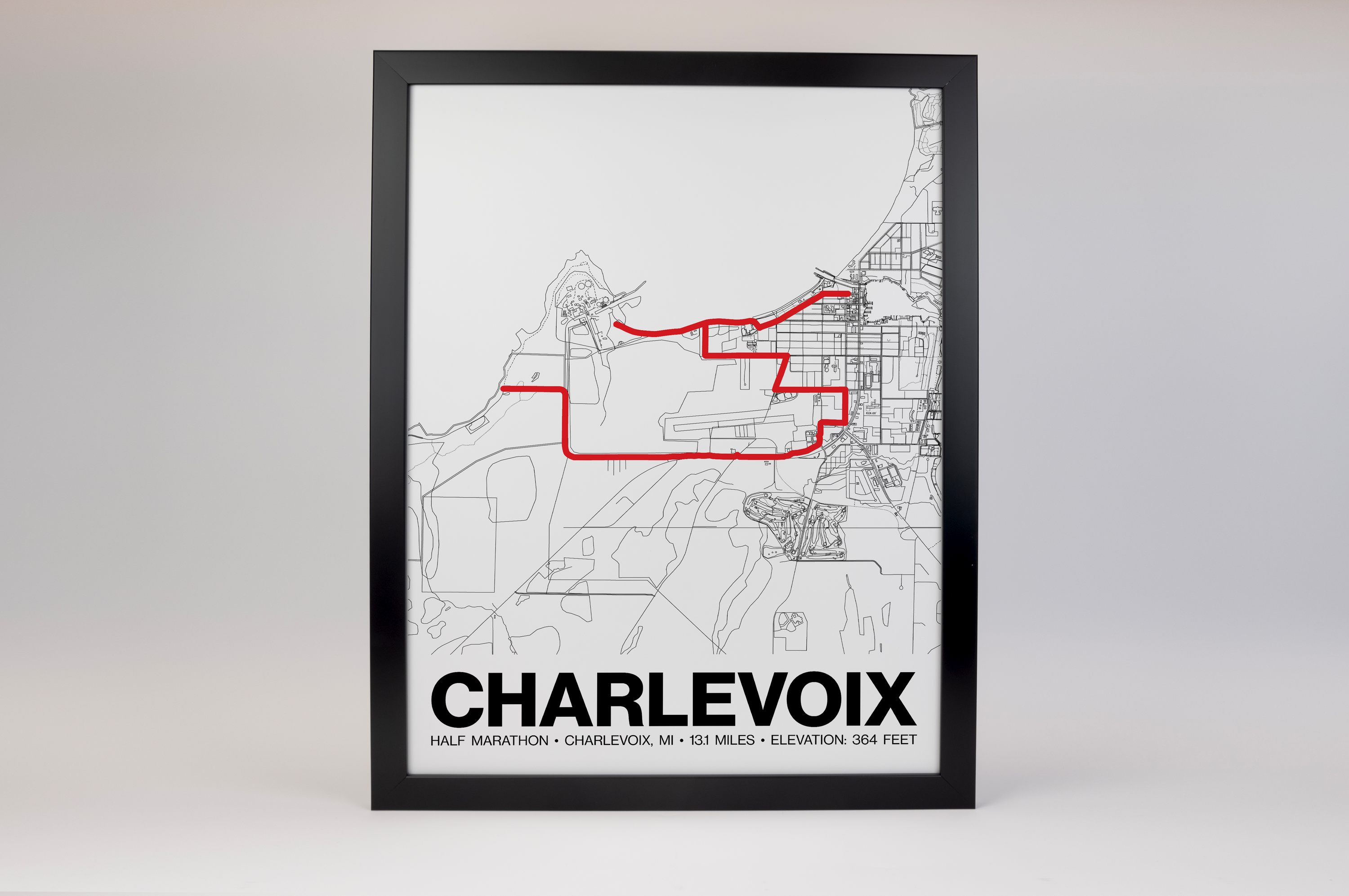 Charlevoix Half Marathon Poster - Grid Style