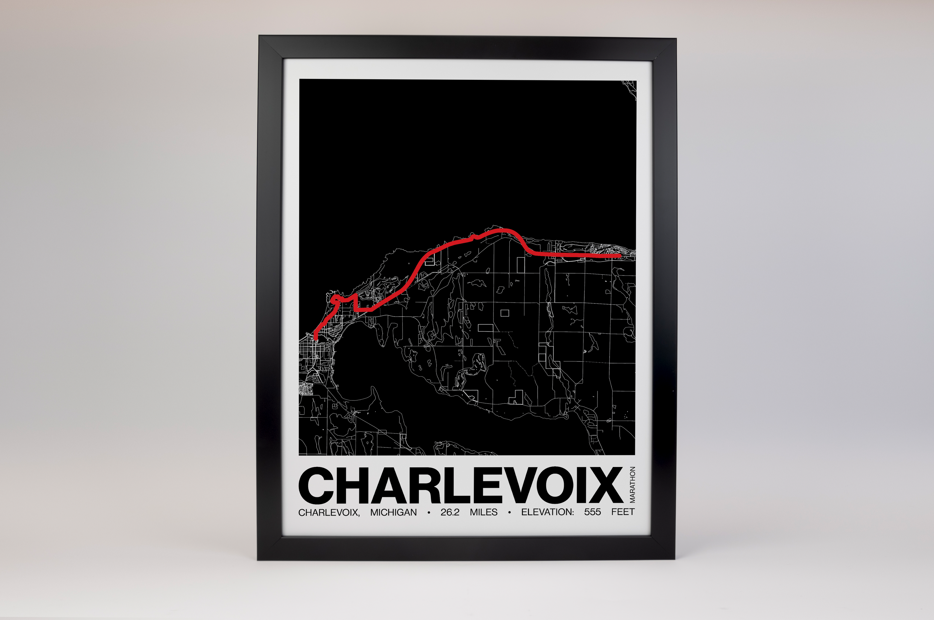 Charlevoix Marathon Poster - Grid Style