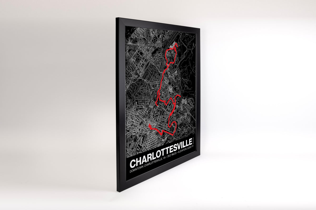 Charlottesville Marathon Poster - Grid Style