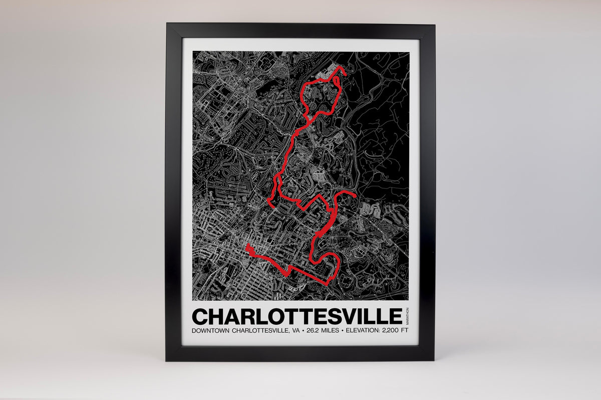 Charlottesville Marathon Poster - Grid Style