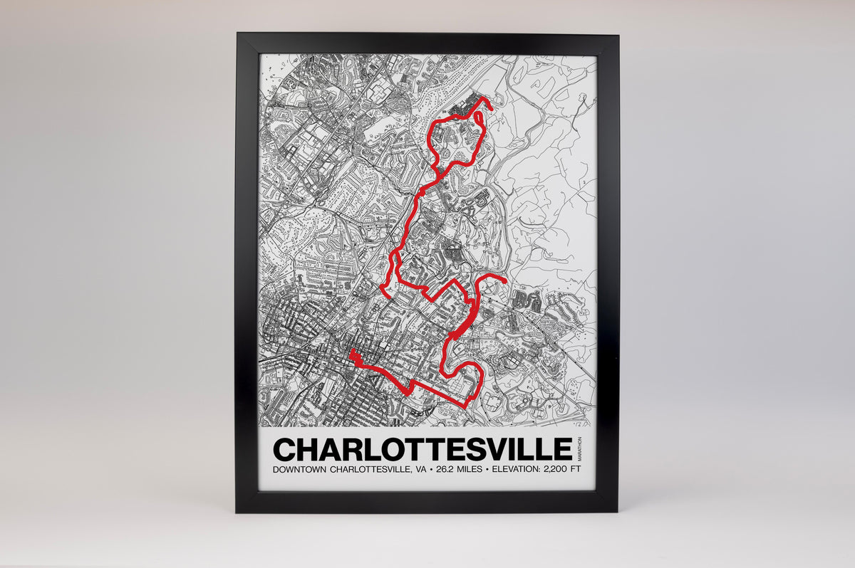 Charlottesville Marathon Poster - Grid Style