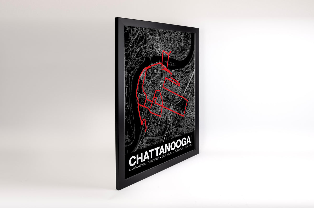 Chattanooga Marathon Poster - Grid Style