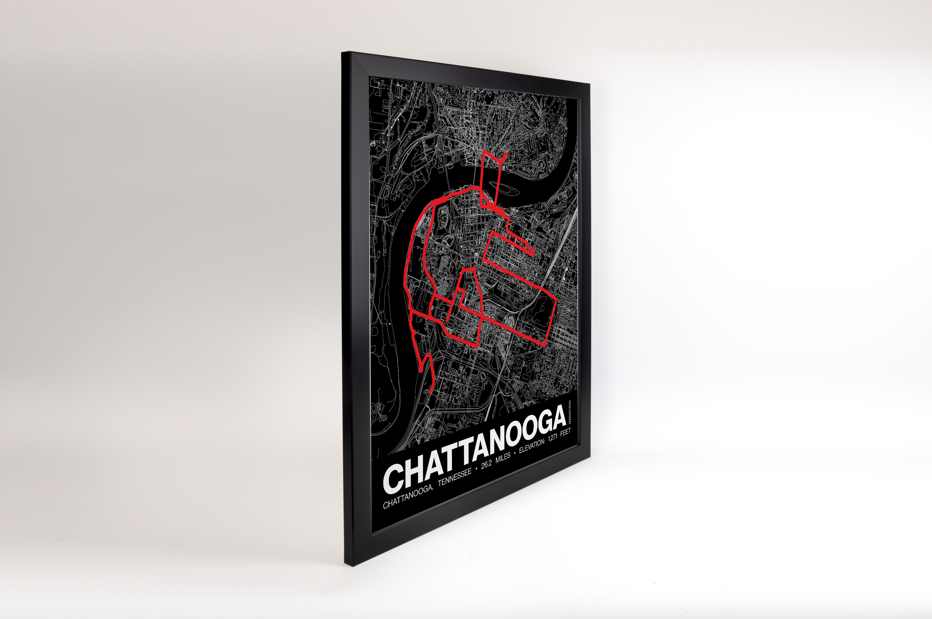 Chattanooga Marathon Poster - Grid Style