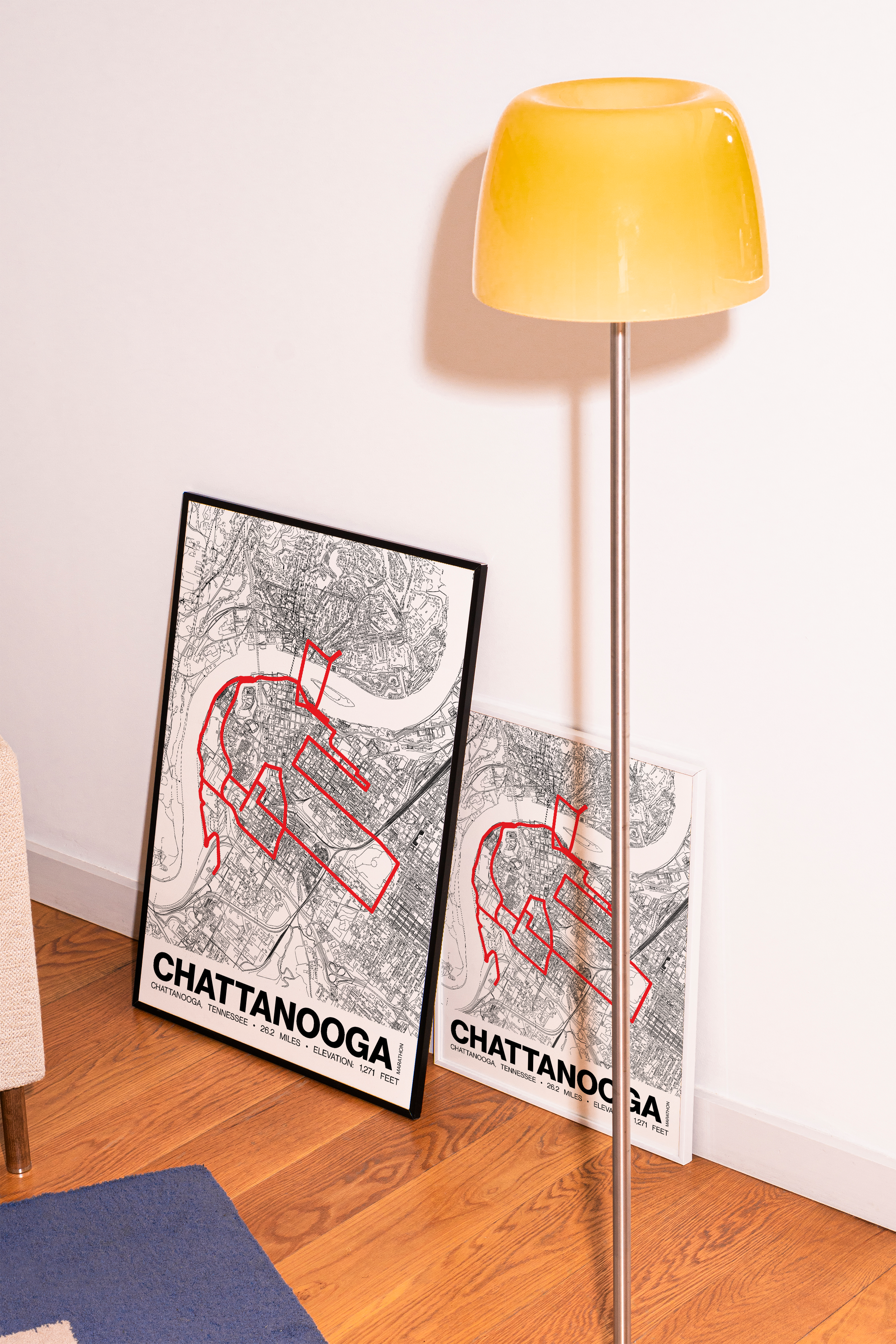 Chattanooga Marathon Poster - Grid Style