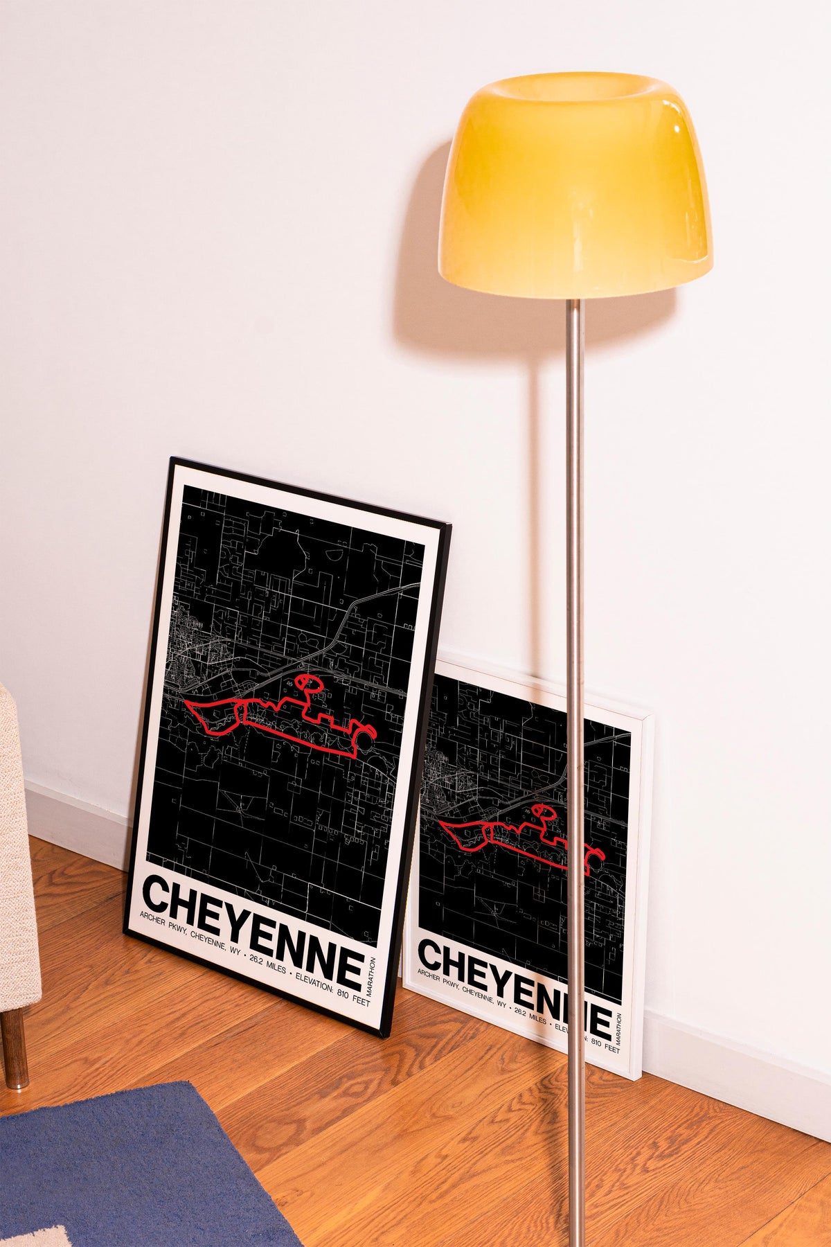 Cheyenne Marathon Poster - Grid Style