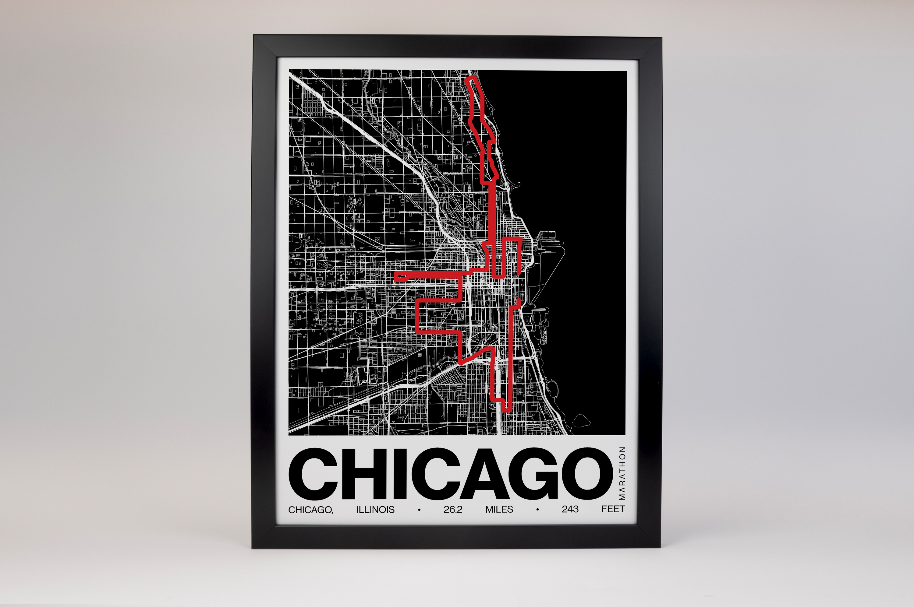 Chicago Marathon Poster - Grid Style