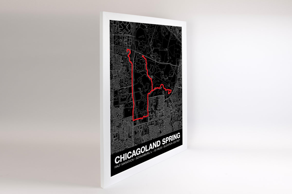 Chicagoland Spring Half Marathon Poster - Grid Style