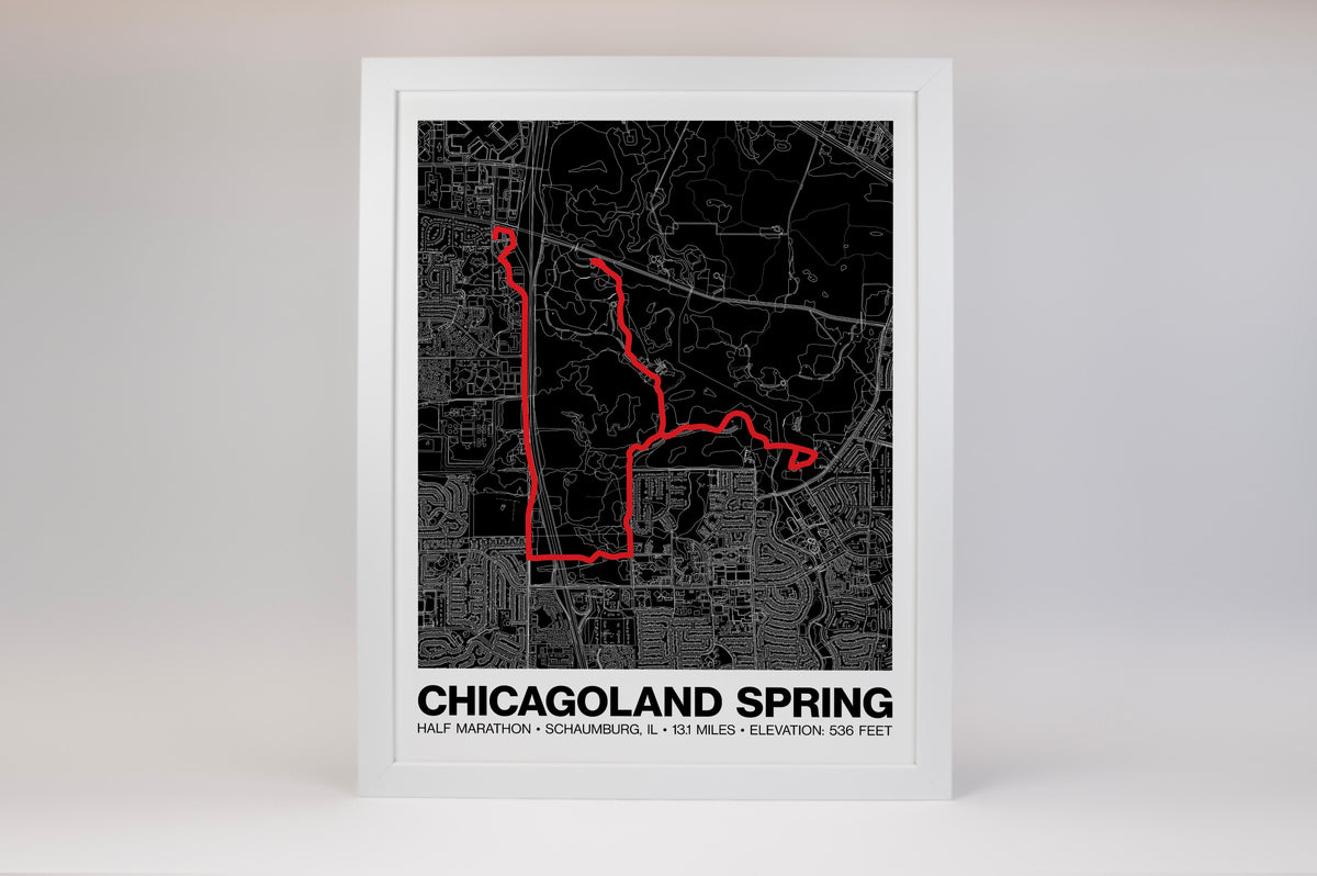 Chicagoland Spring Half Marathon Poster - Grid Style
