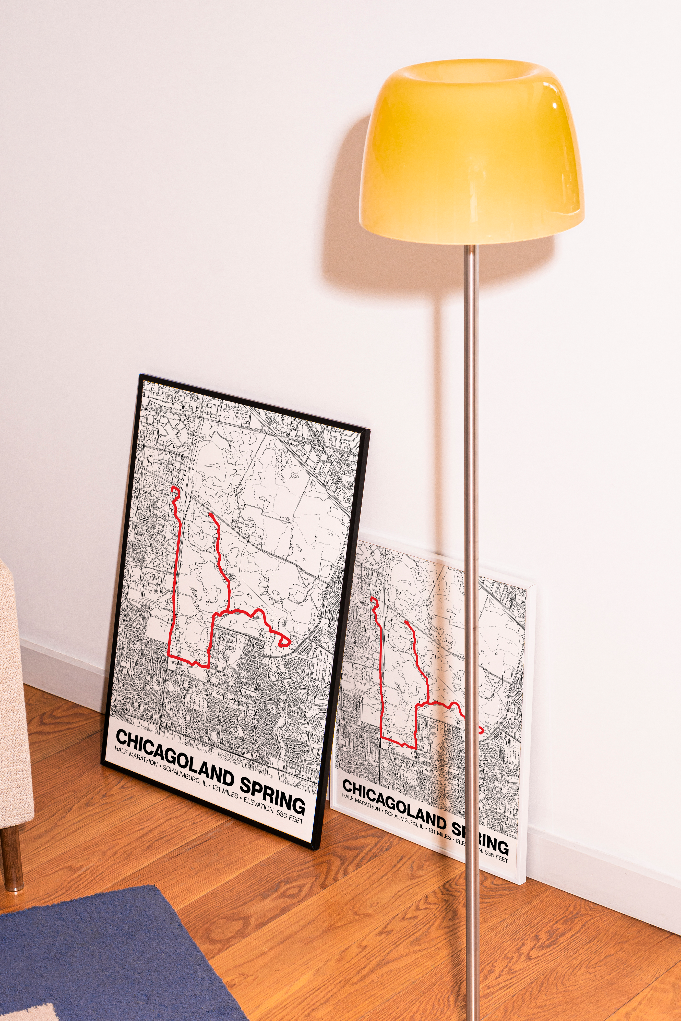 Chicagoland Spring Half Marathon Poster - Grid Style