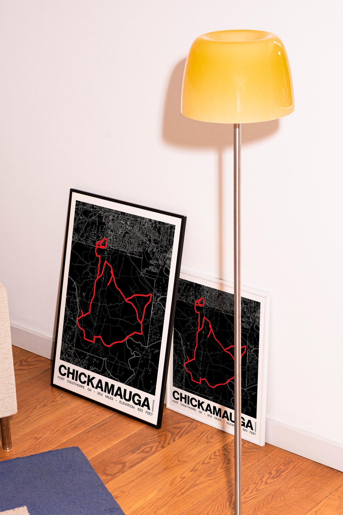 Chickamauga Battlefield Marathon Poster - Grid Style