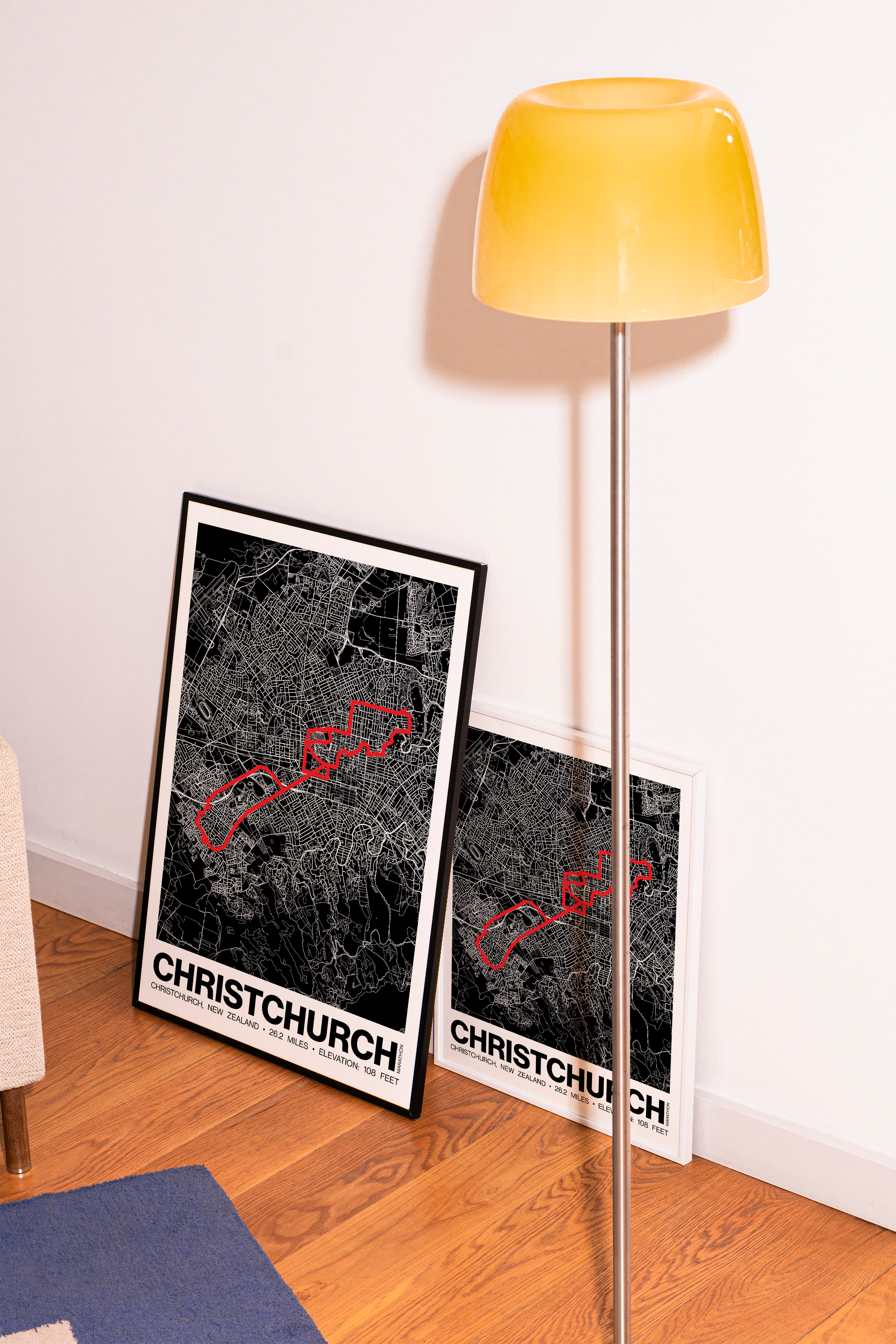 Christchurch Marathon Poster - Grid Style
