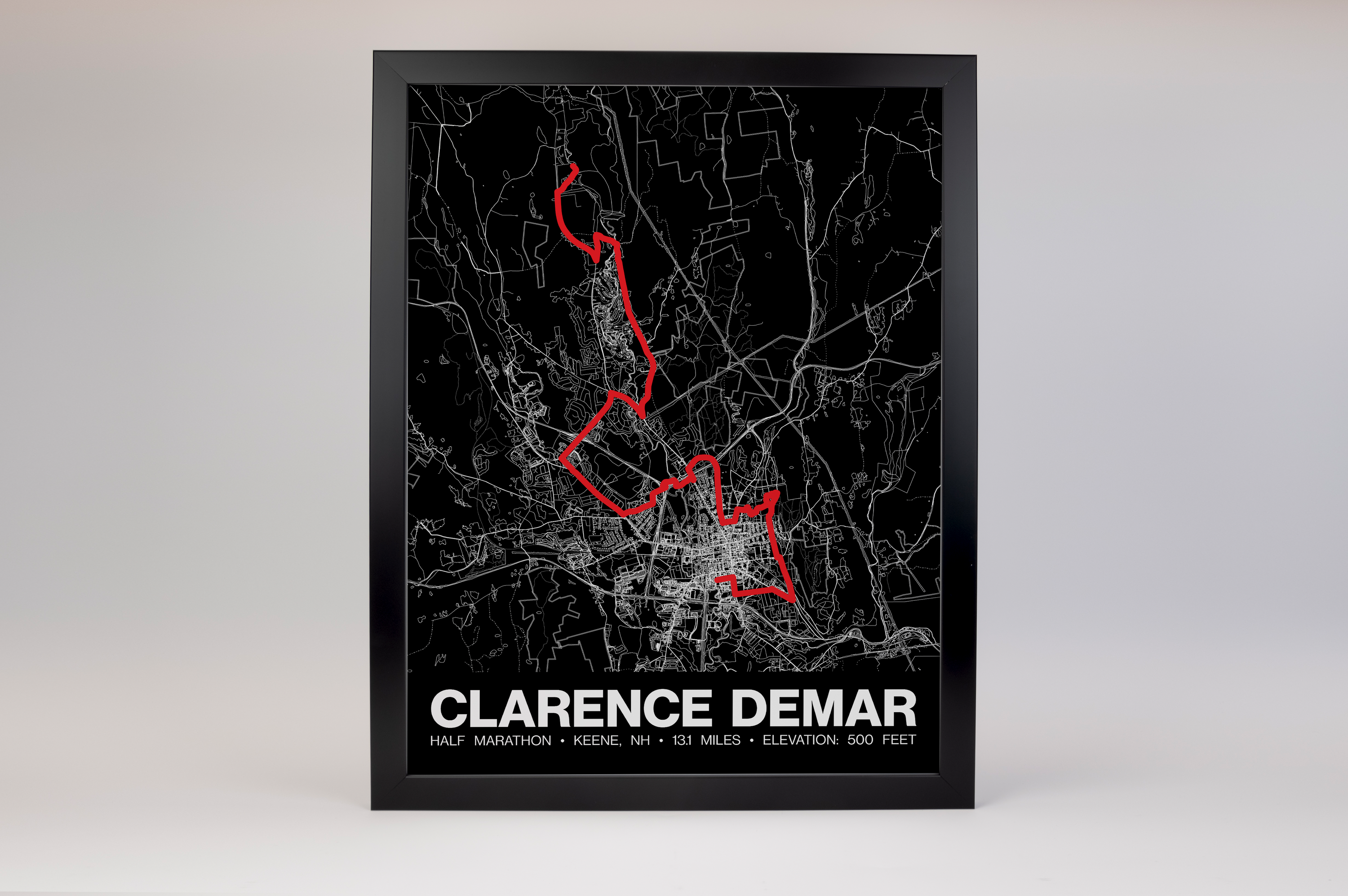 Clarence DeMar Half Marathon Poster - Grid Style