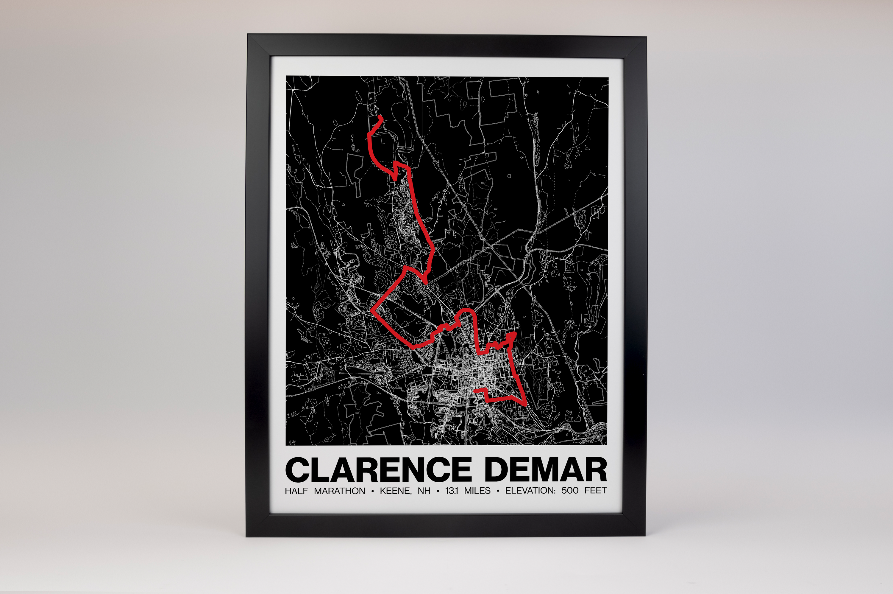 Clarence DeMar Half Marathon Poster - Grid Style