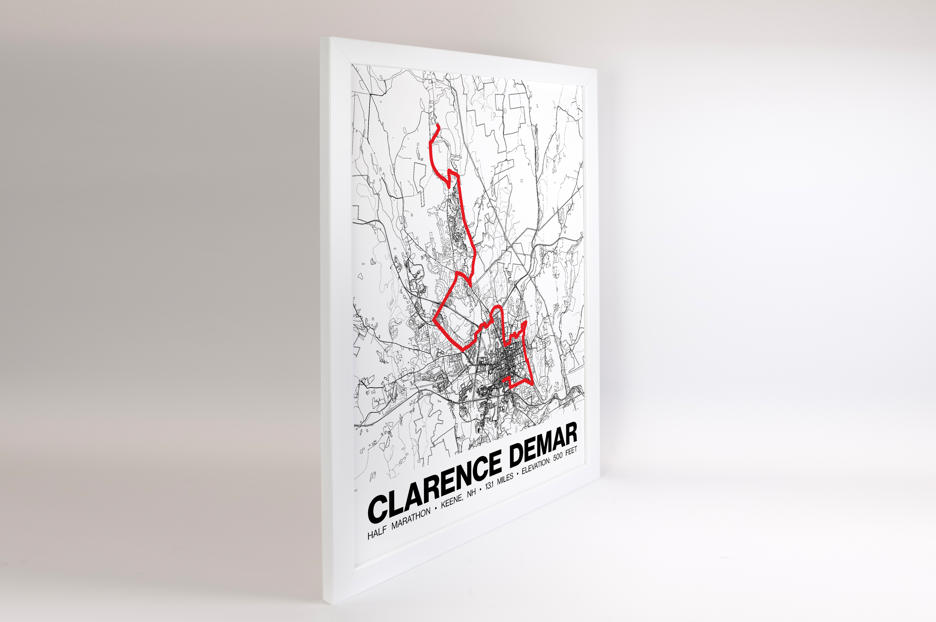 Clarence DeMar Half Marathon Poster - Grid Style