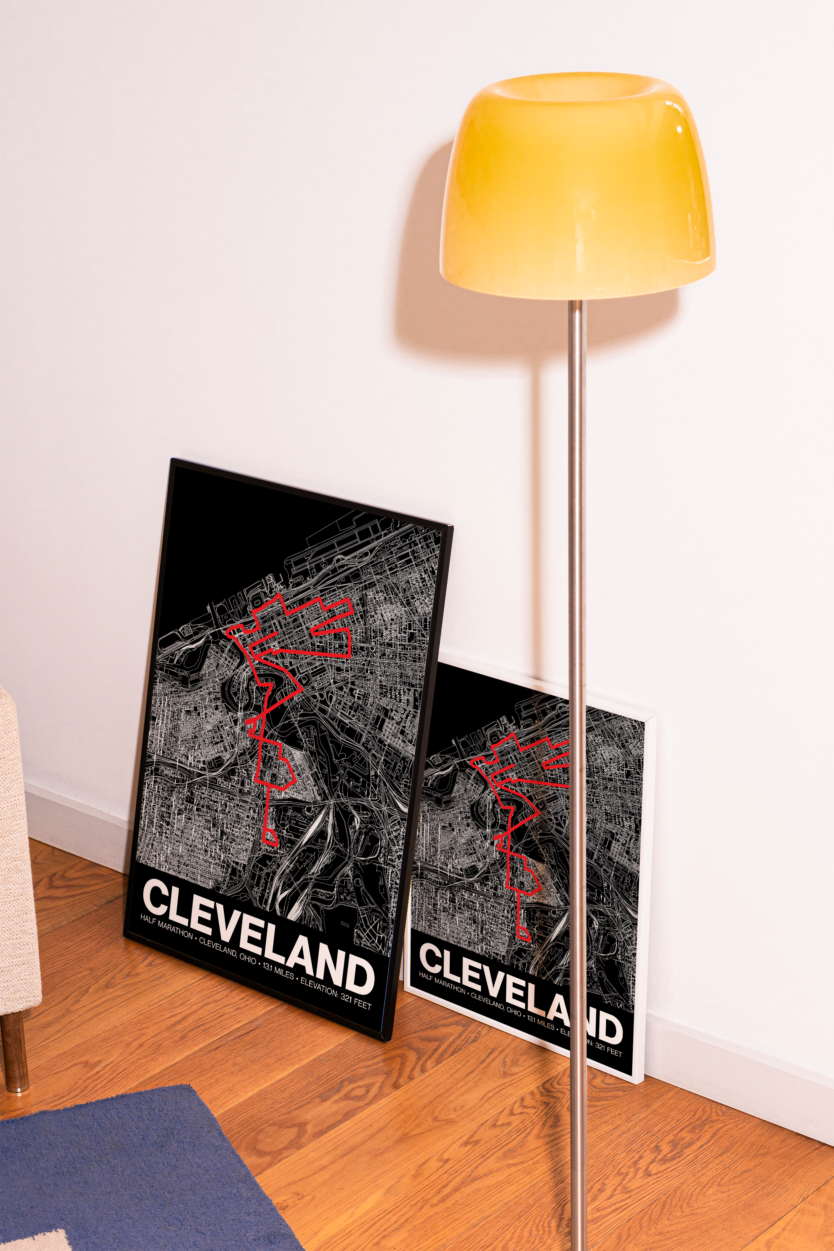 Cleveland Half Marathon Poster - Grid Style