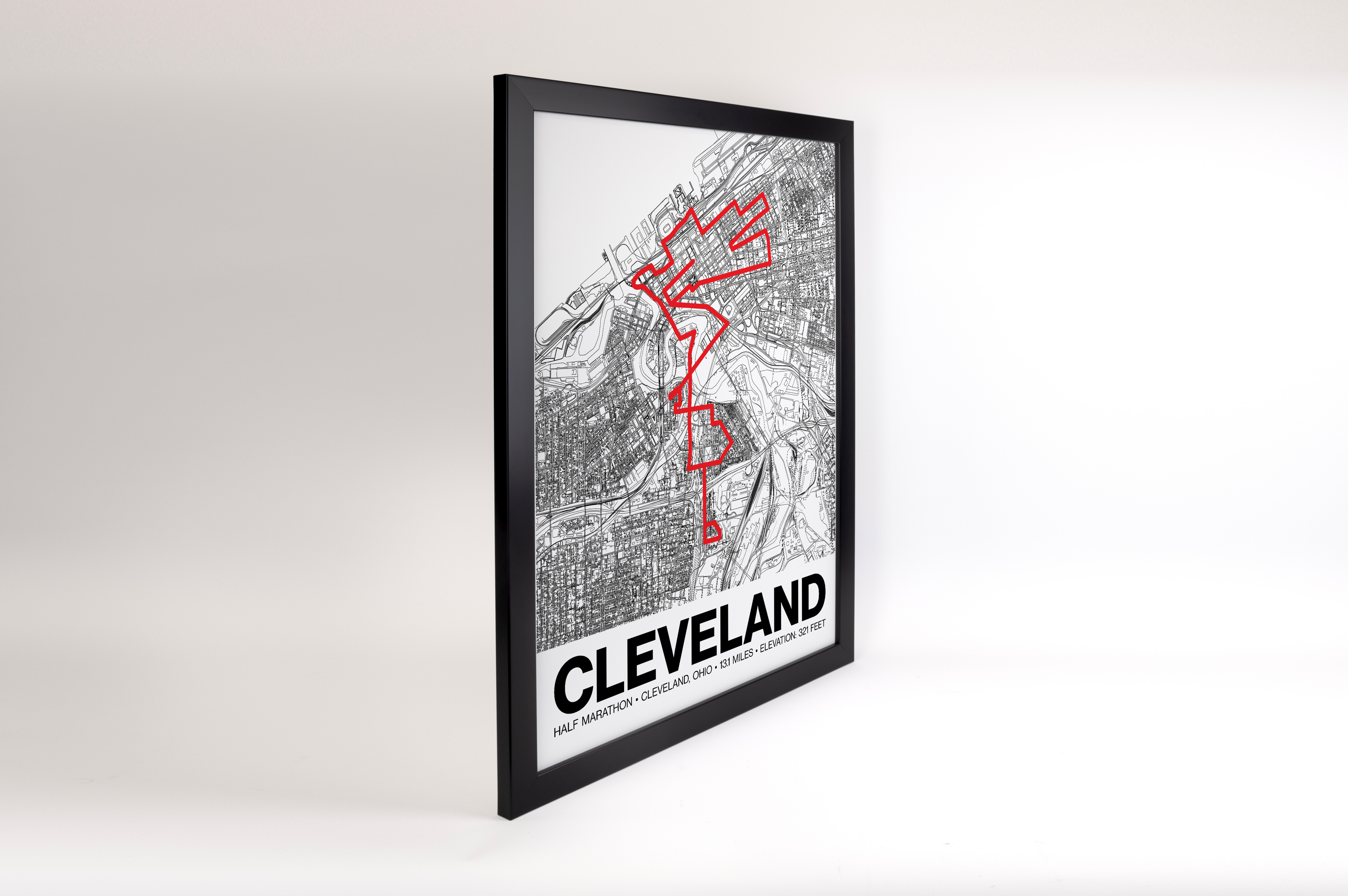 Cleveland Half Marathon Poster - Grid Style