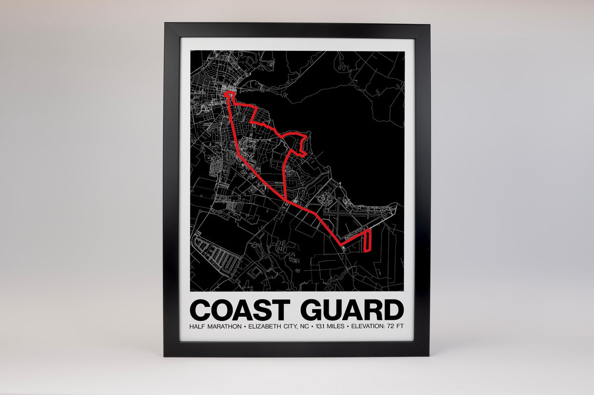 Coast Guard Half Marathon Poster - Grid Style