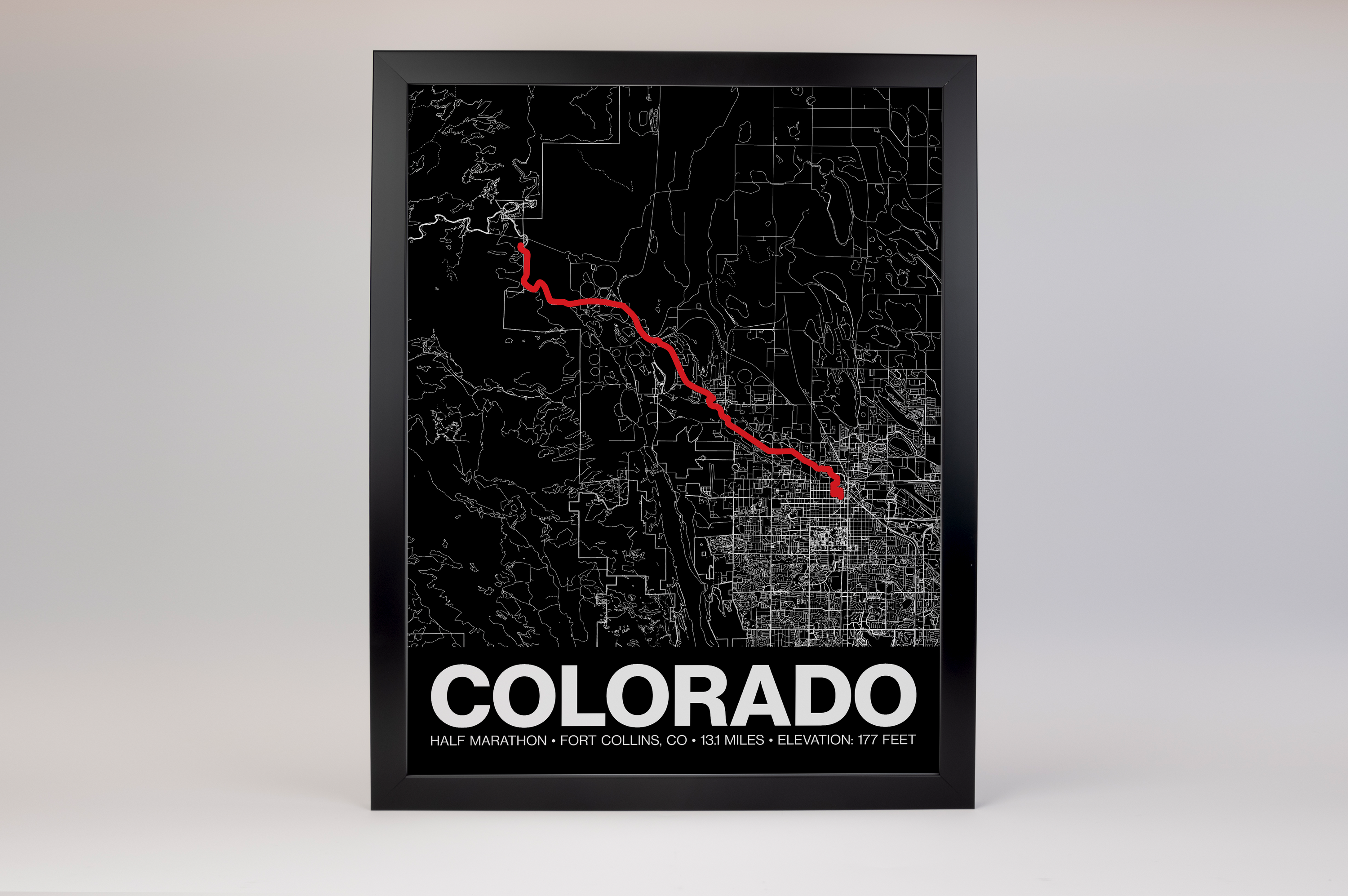 Colorado Half Marathon Poster - Grid Style