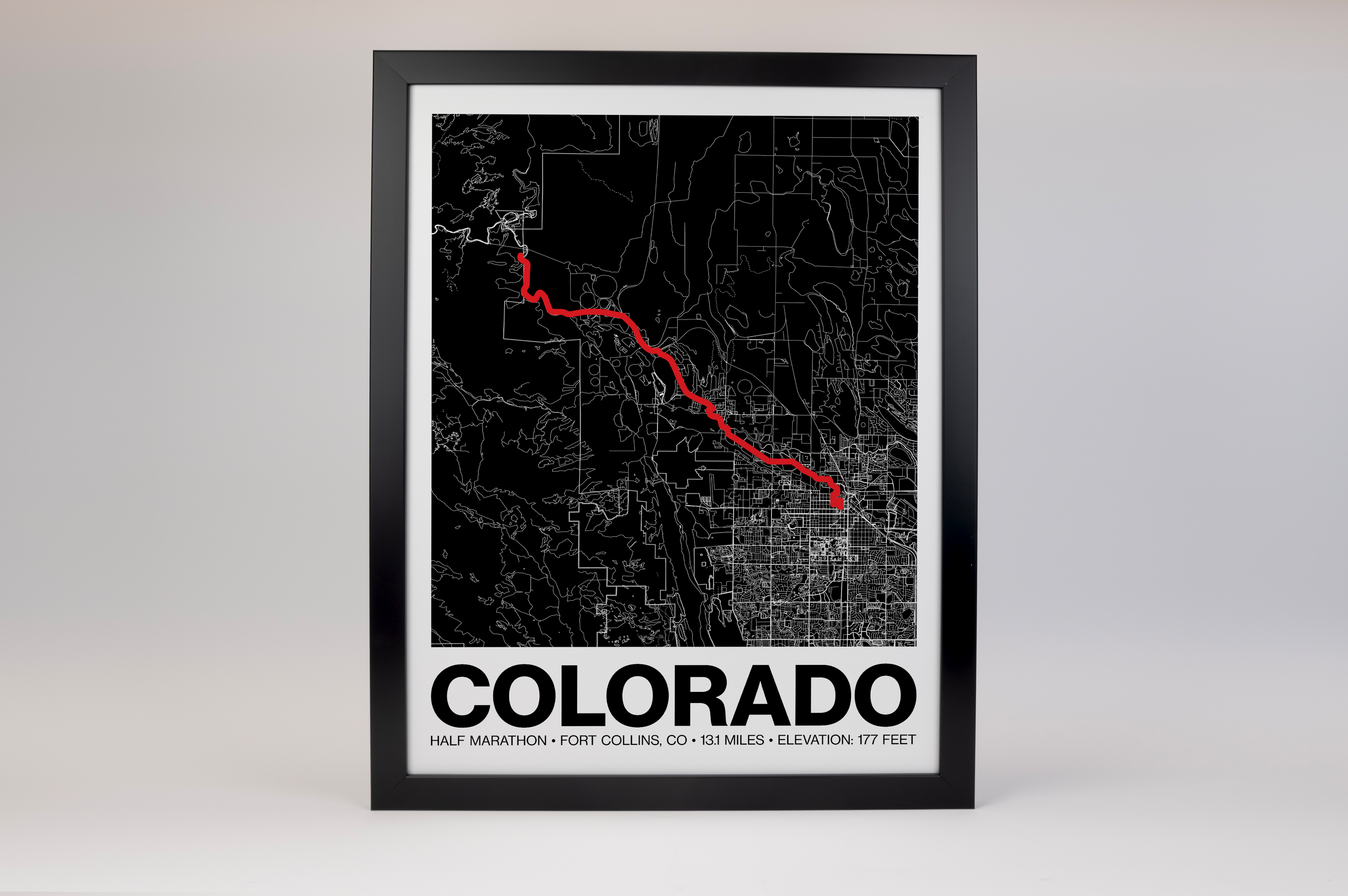 Colorado Half Marathon Poster - Grid Style