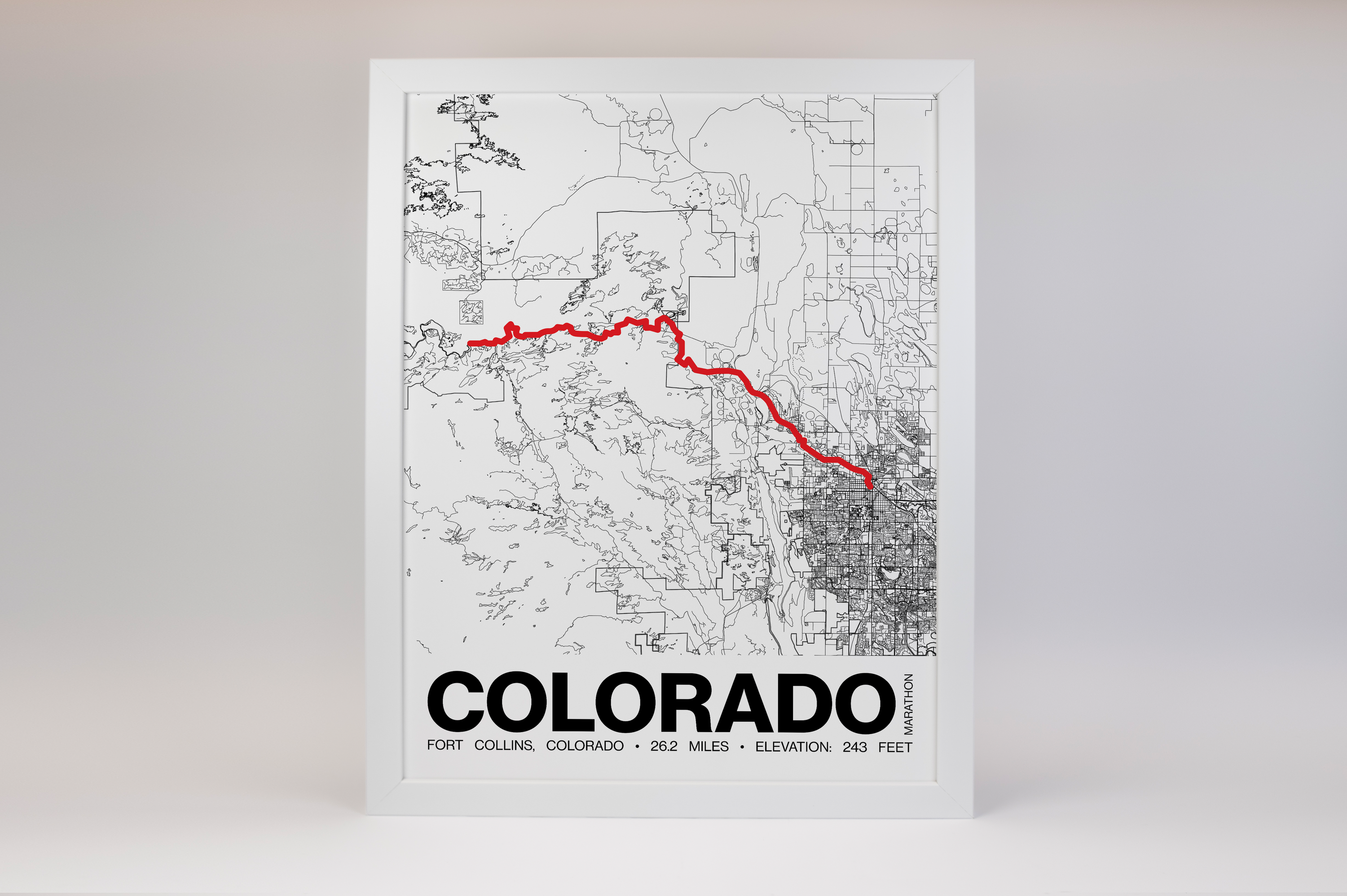 Colorado Marathon Poster - Grid Style