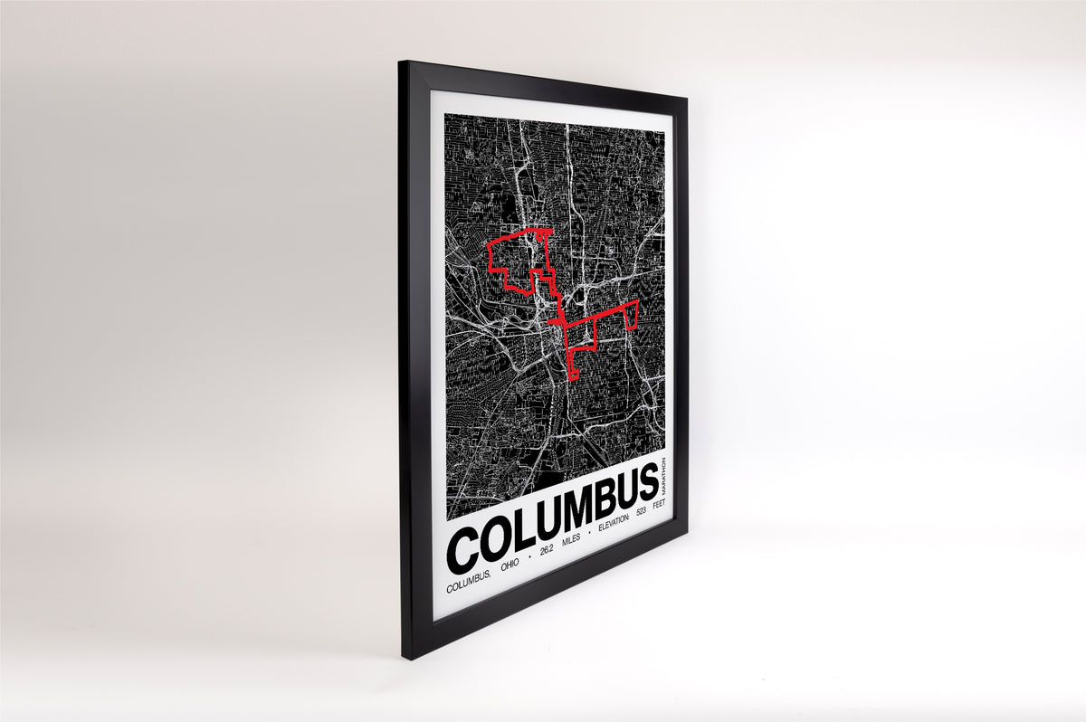 Columbus Marathon Poster - Grid Style
