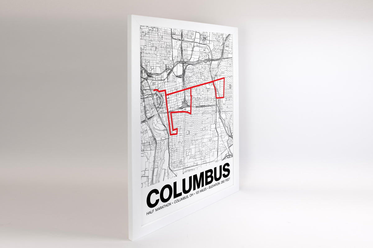 Columbus Half Marathon Poster - Grid Style