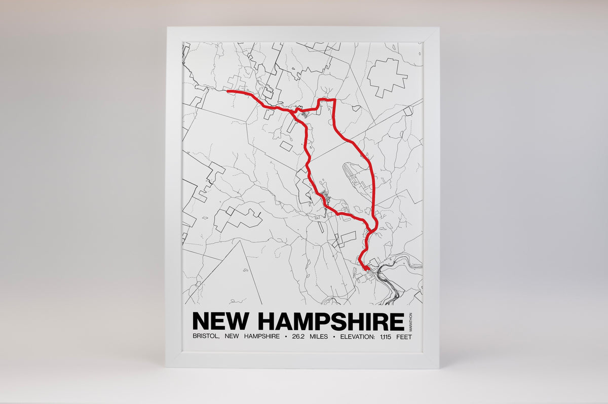 Concord New Hampshire Marathon Poster - Grid Style
