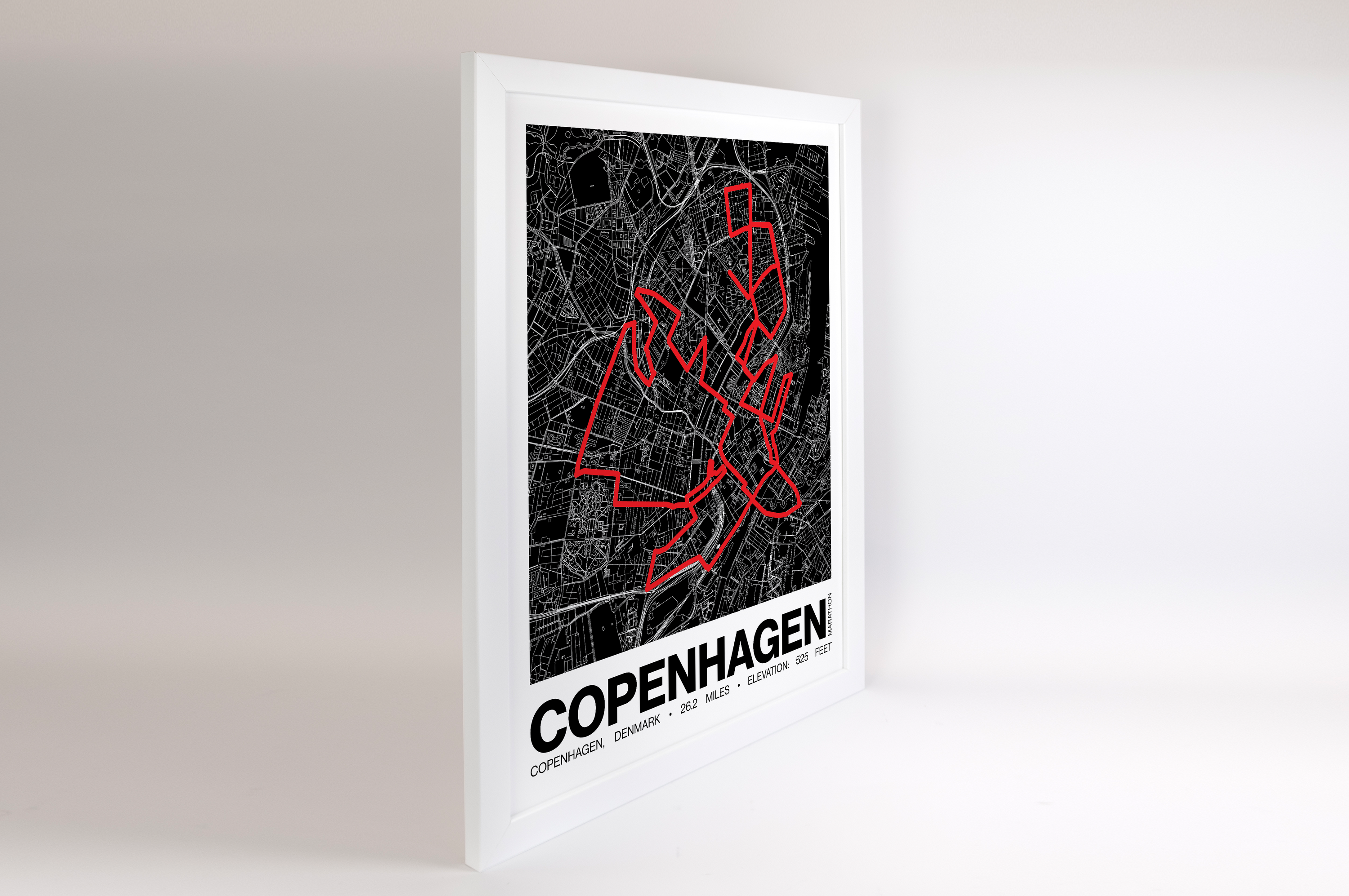 Copenhagen Marathon Poster - Grid Style