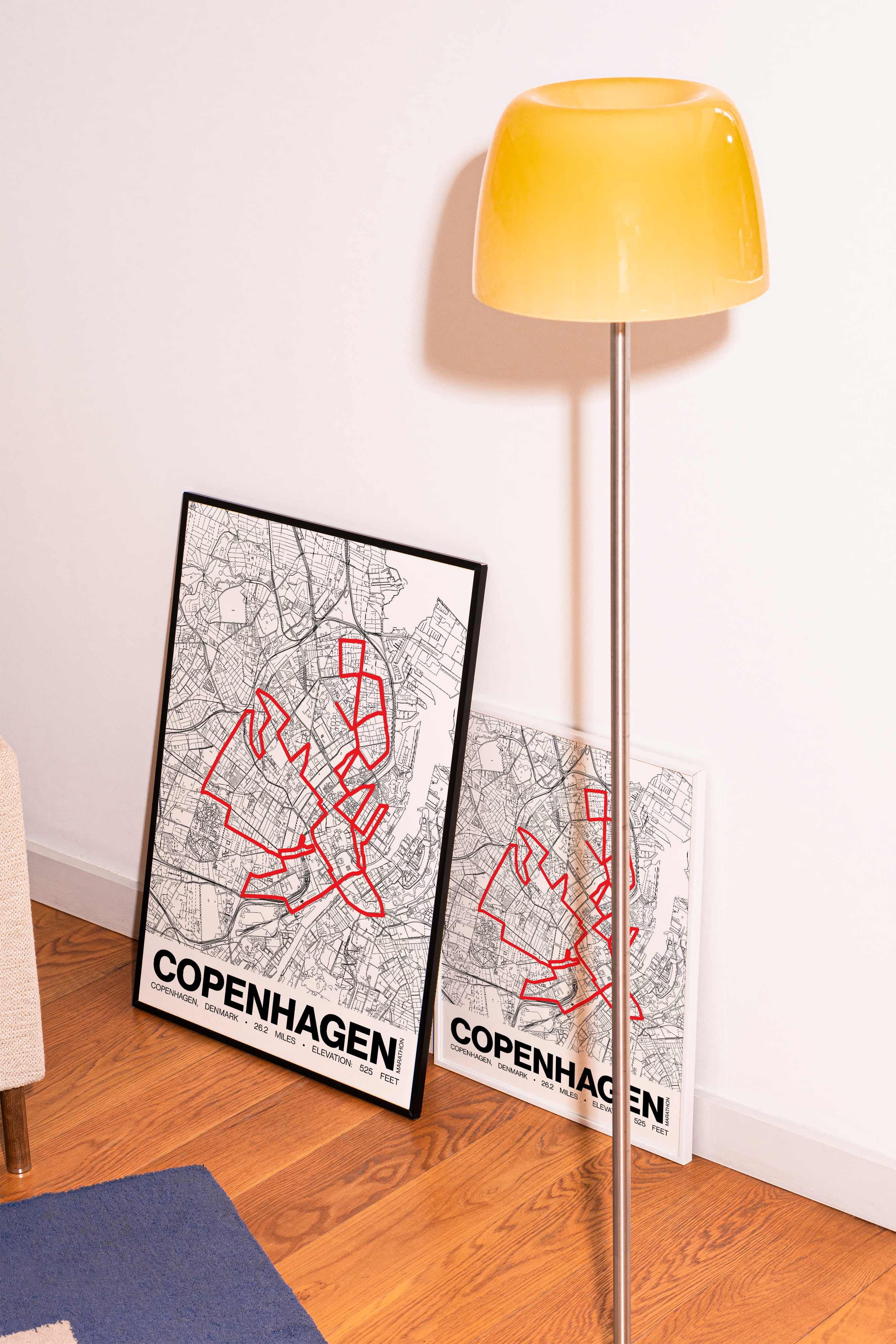 Copenhagen Marathon Poster - Grid Style