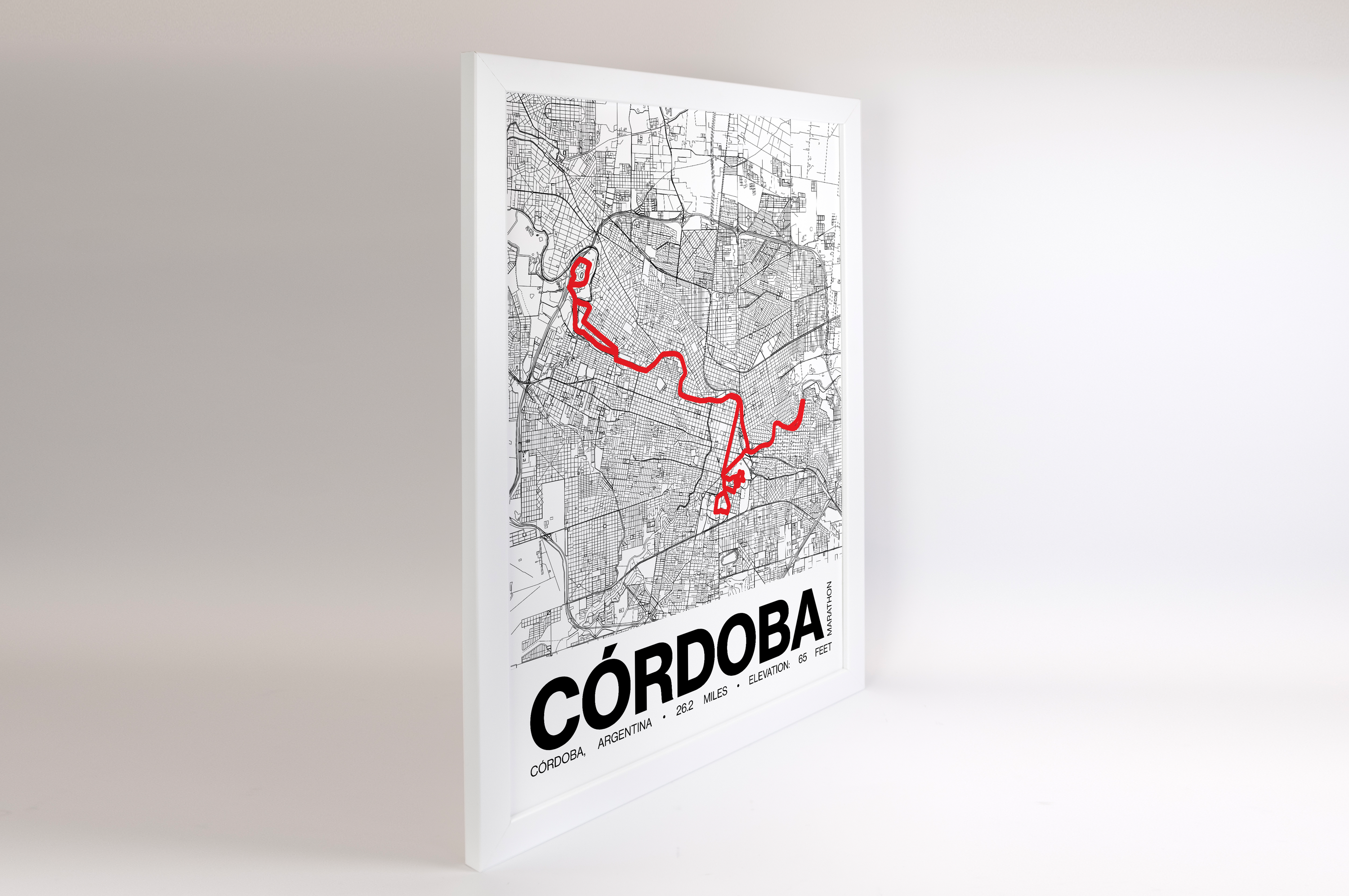 Cordoba Marathon Argentina Poster - Grid Style