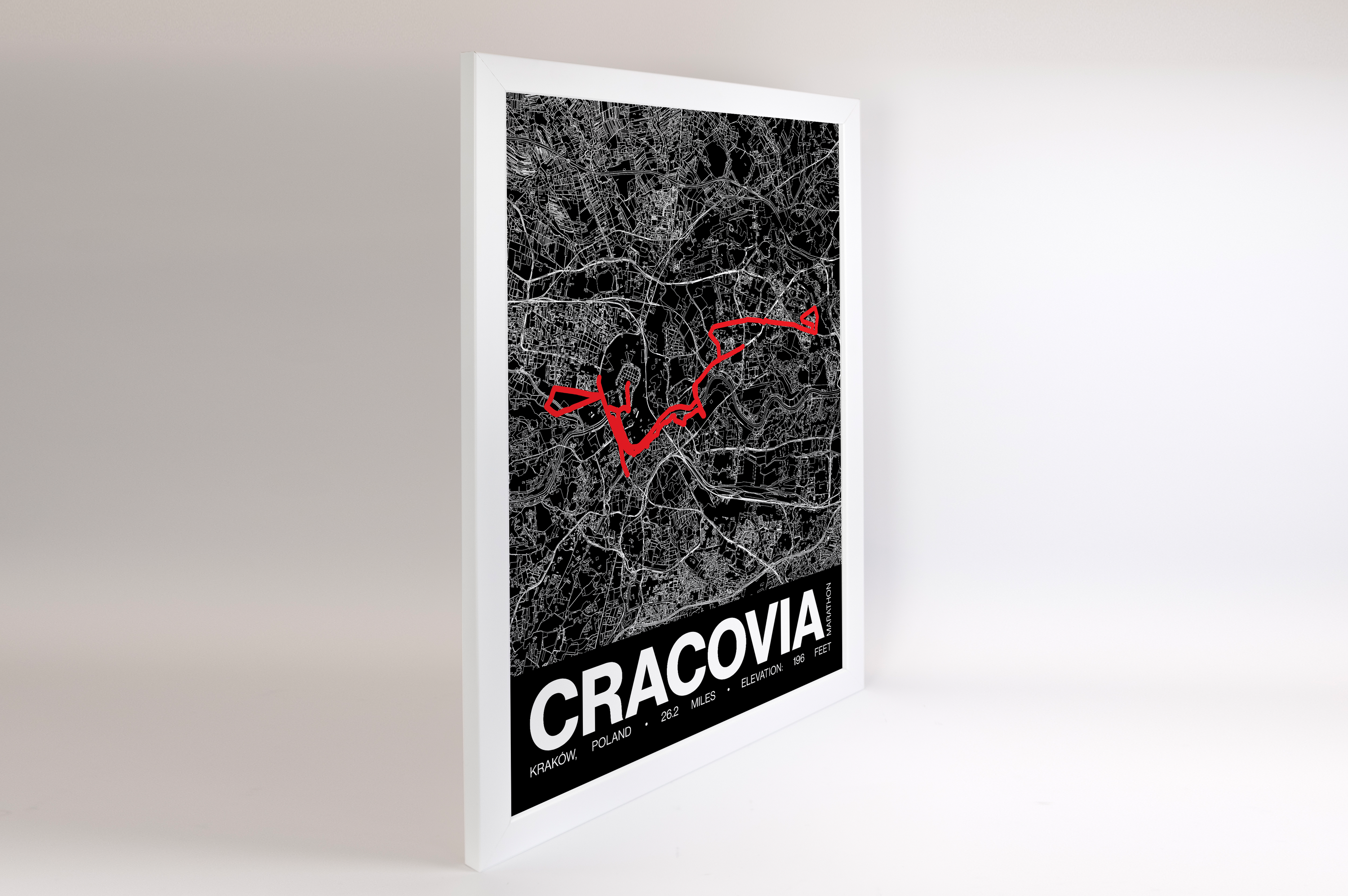 Cracovia Marathon Poster - Grid Style