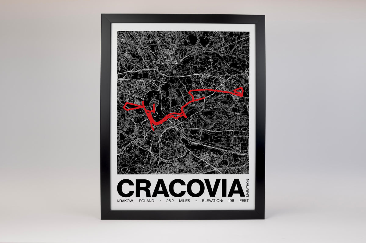 Cracovia Marathon Poster - Grid Style