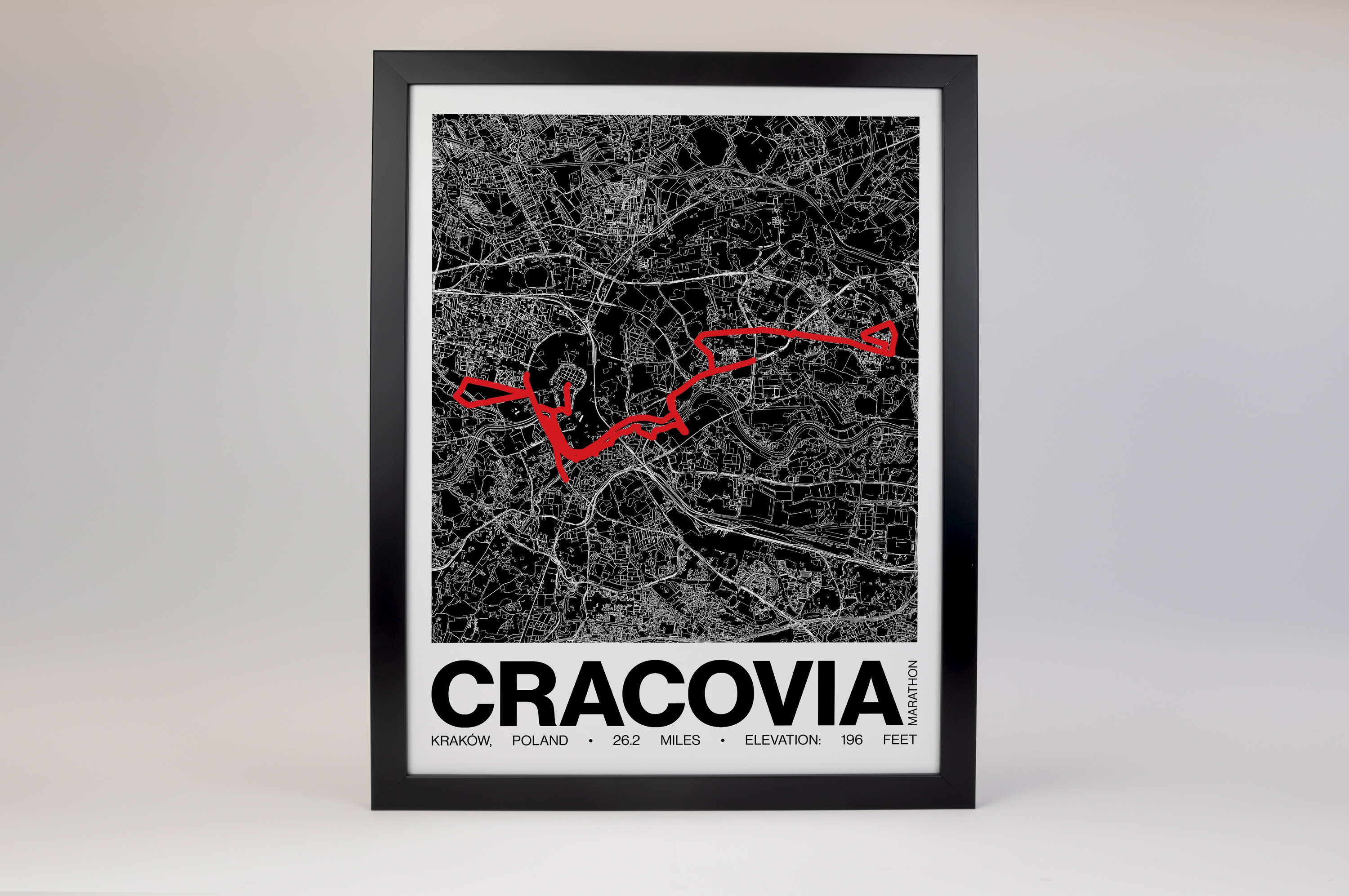 Cracovia Marathon Poster - Grid Style