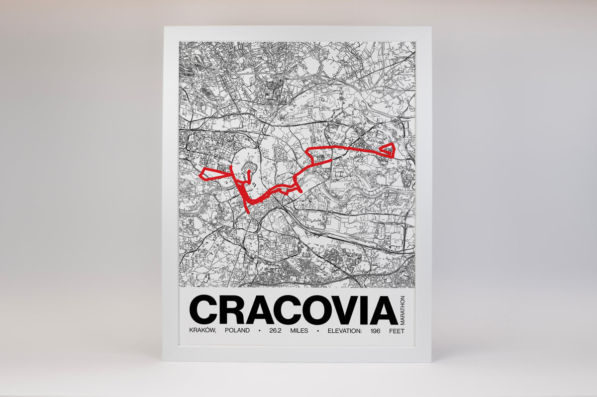 Cracovia Marathon Poster - Grid Style