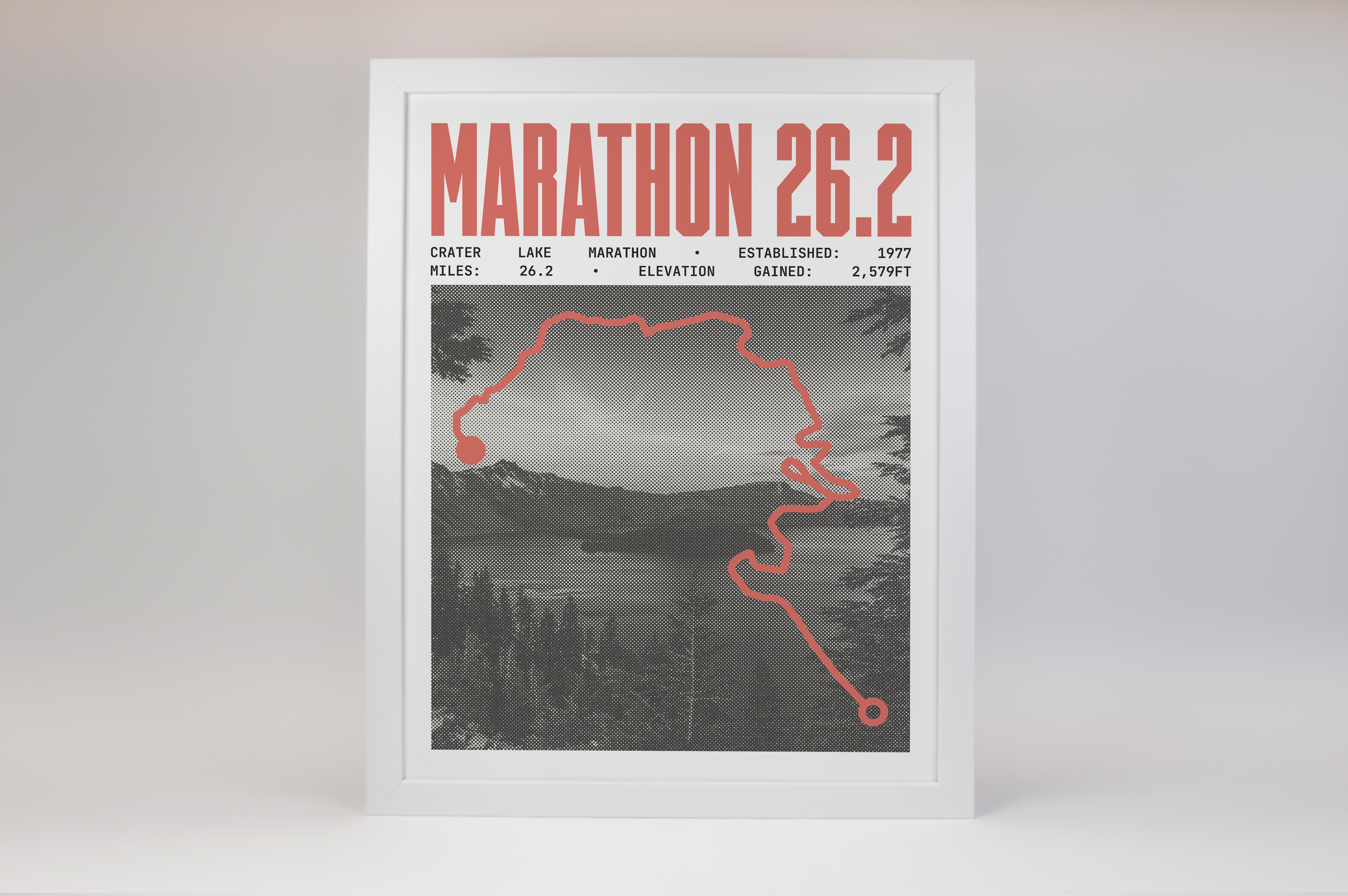 Crater Lake Marathon (Crater Lake Rim Runs) Poster