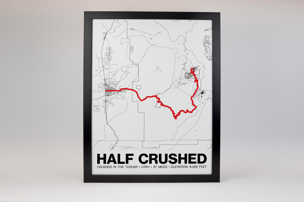 Crusher in the Tushar 37 Mile Half Crushed Poster - Grid Style