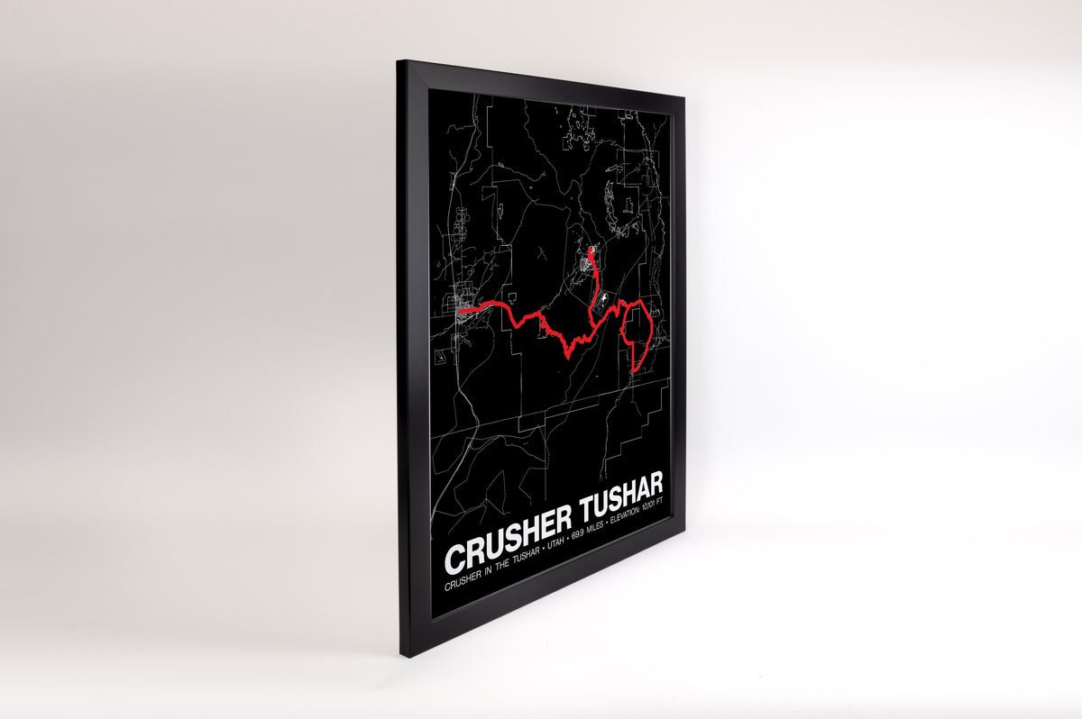 Crusher in the Tushar 69.9 Miles Poster - Grid Style