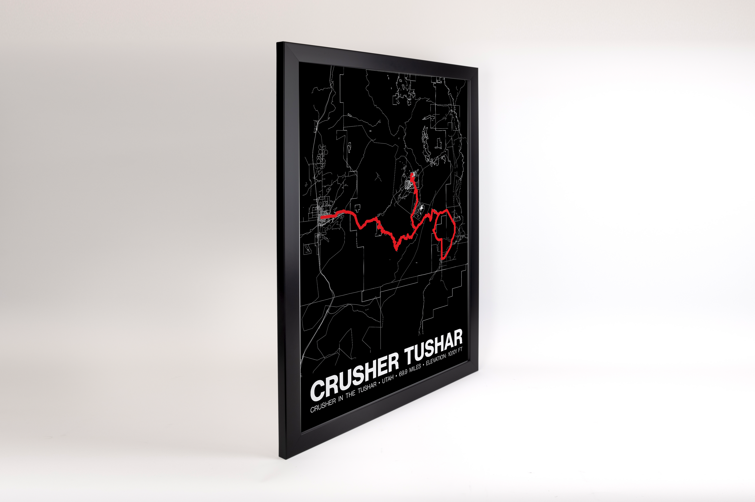 Crusher in the Tushar 69.9 Miles Poster - Grid Style
