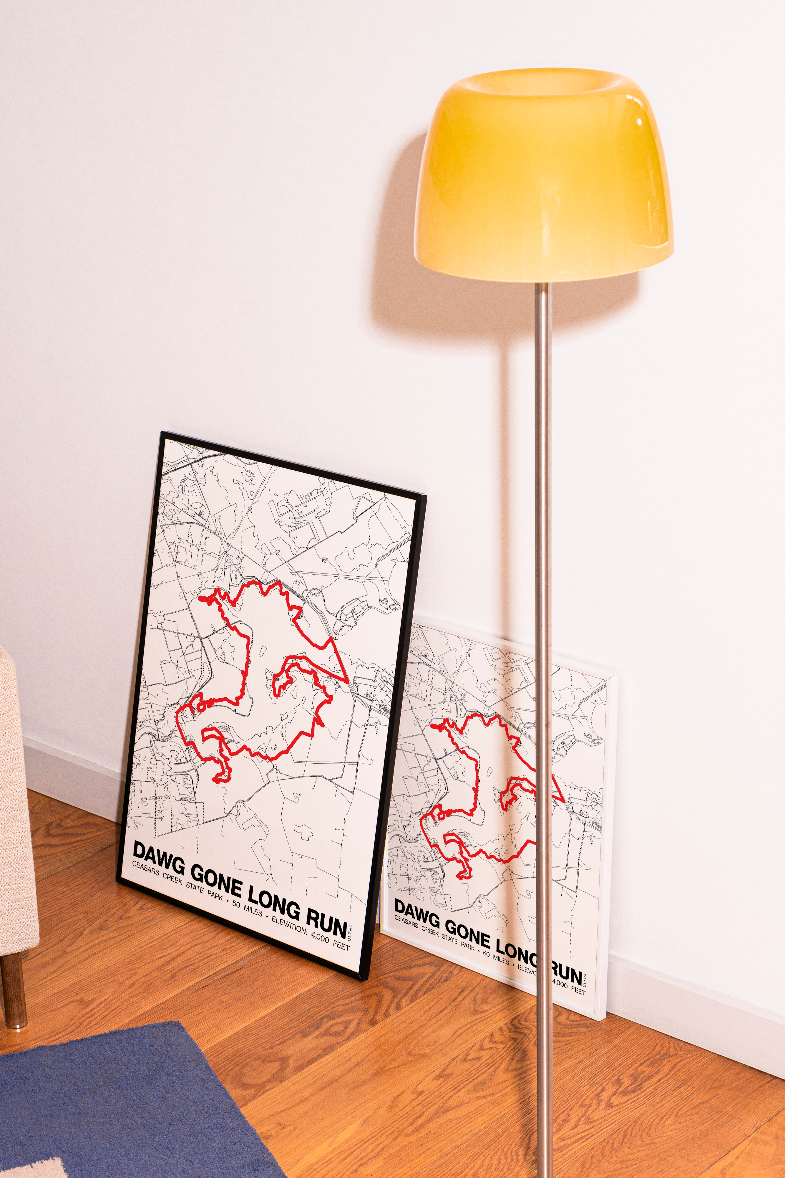 Dawg Gone Long Run 50 Miler Poster - Grid Style