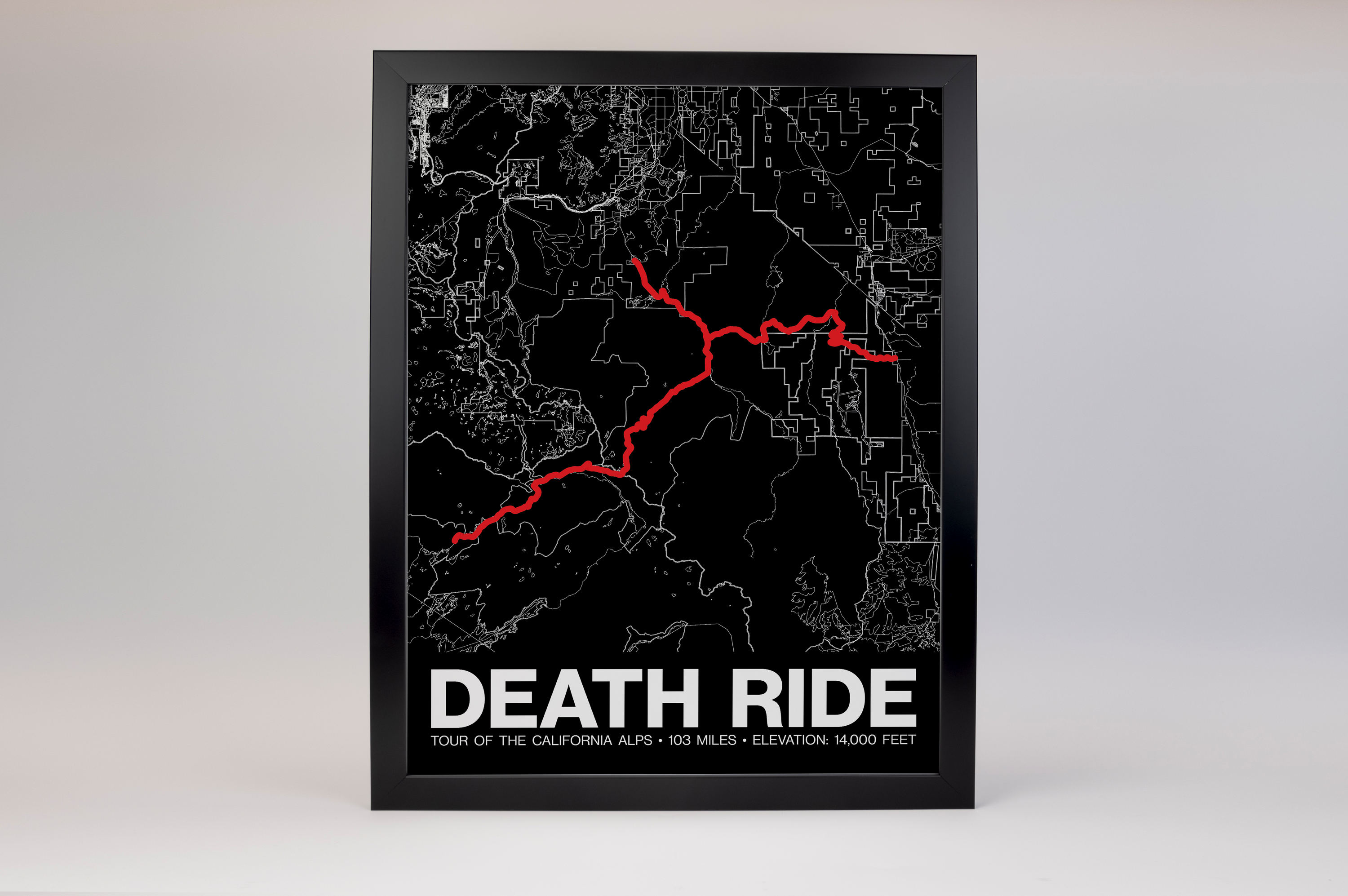 Death Ride / Tour of the California Alps Poster - Grid Style